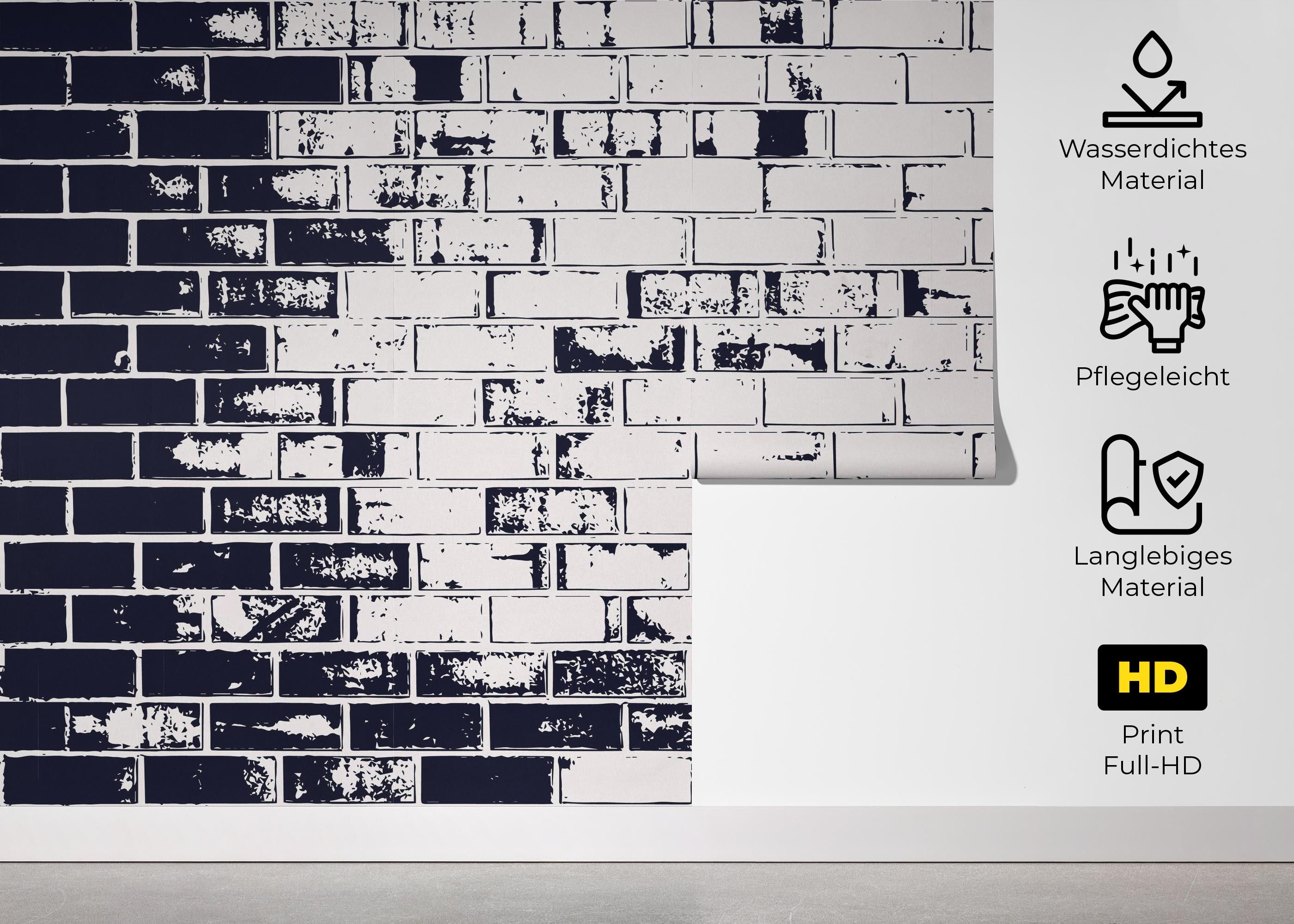 Dark Blue Brick mockup 5