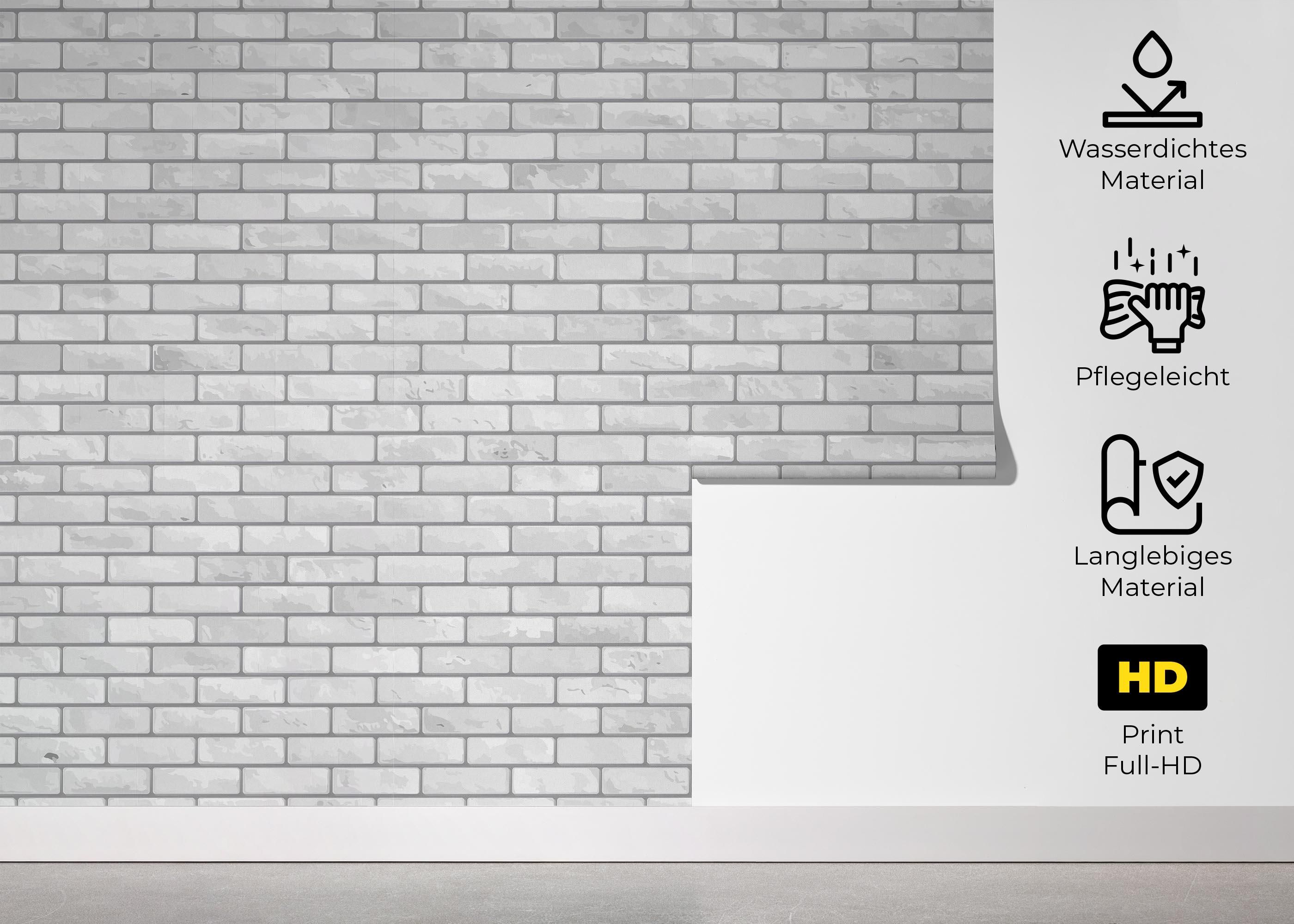 Grey Brick Wall mockup 5