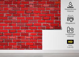 Red Color Brick mockup 5