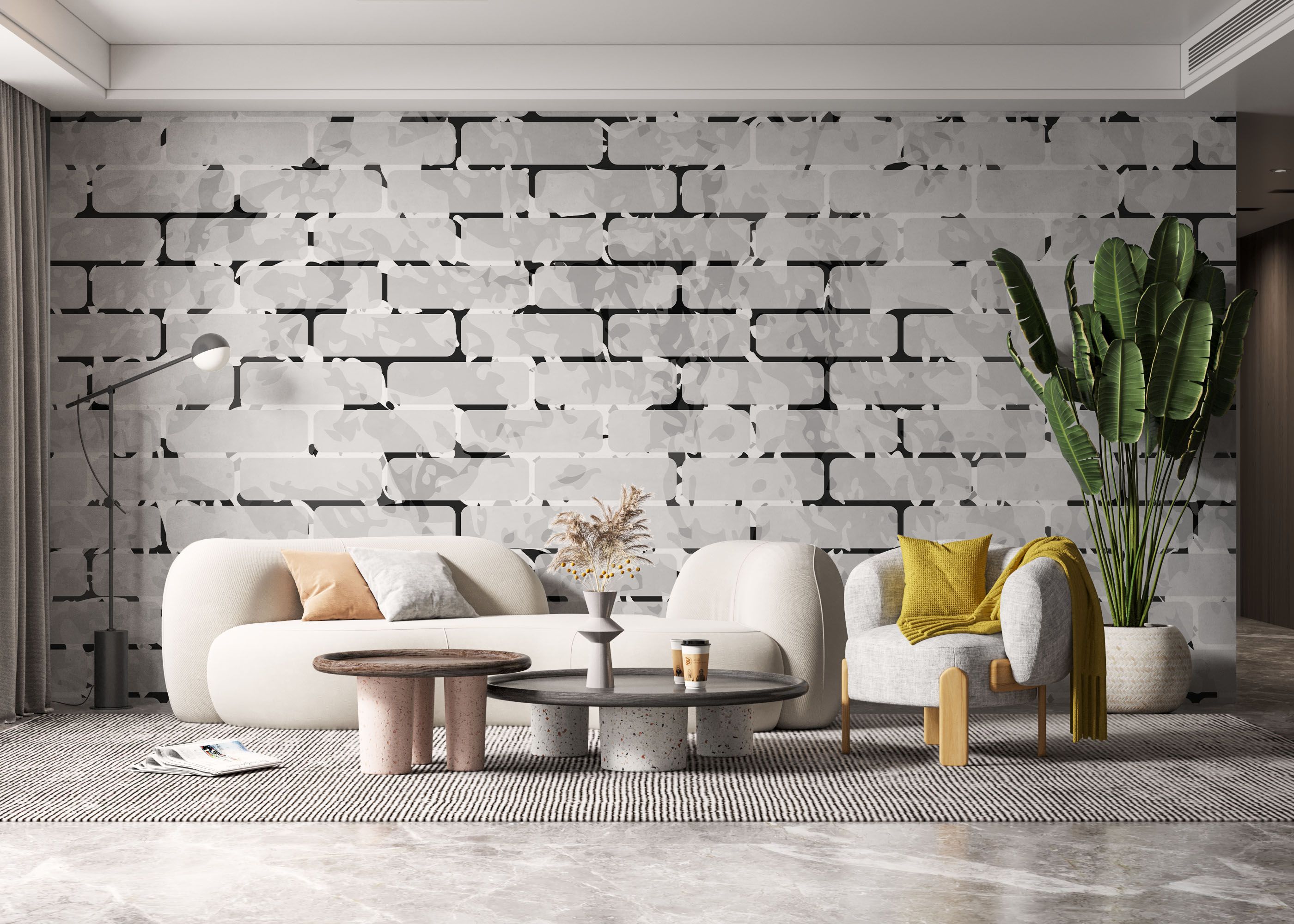 Black Line Brick mockup 6