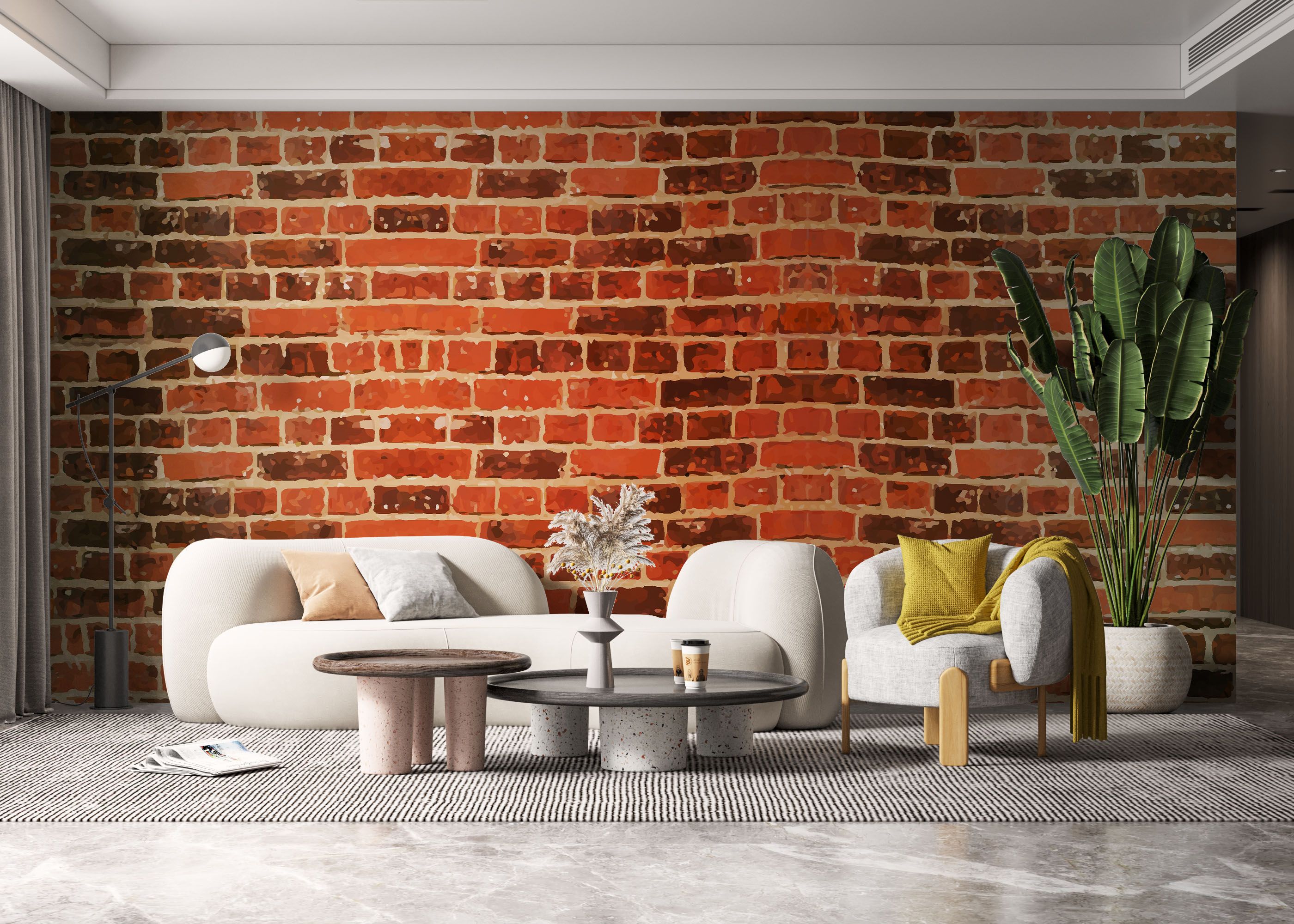 Cool Orange Brick mockup 6