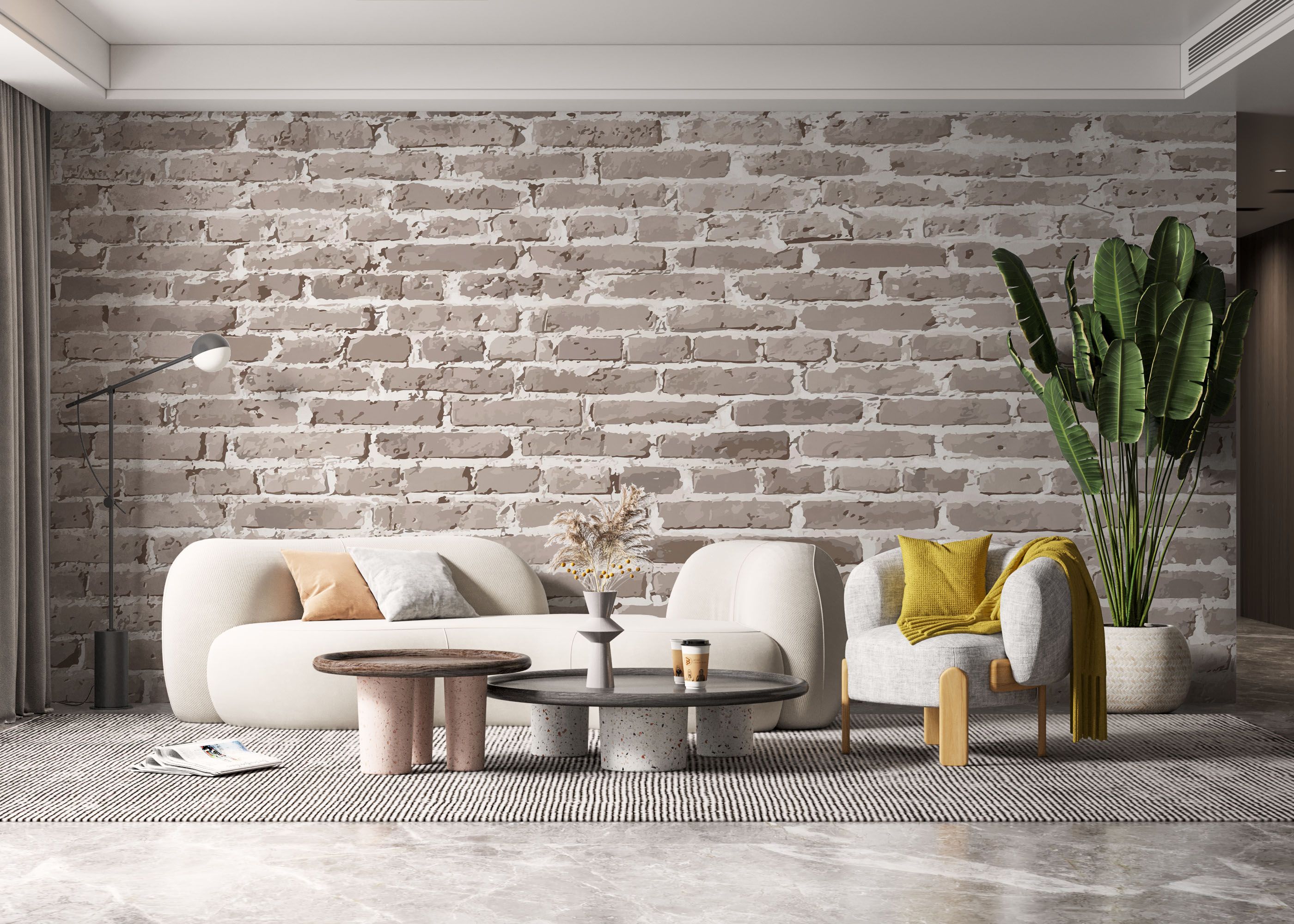 Cream Long Brick mockup 6