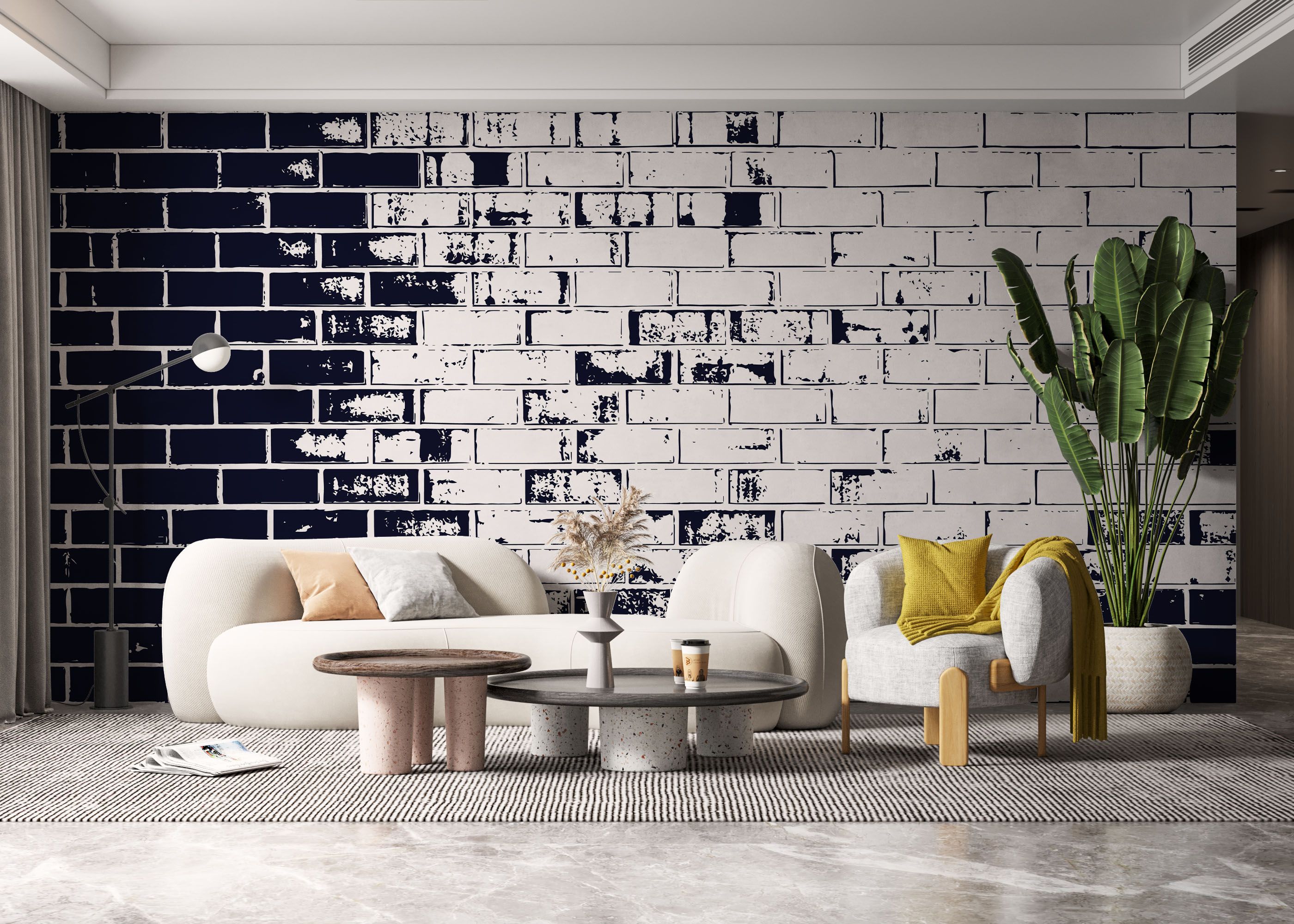 Dark Blue Brick mockup 6