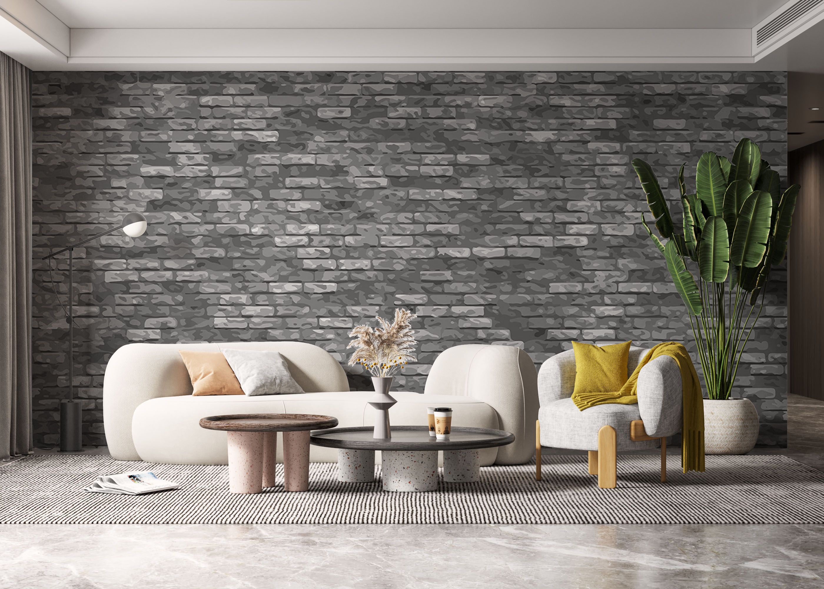 Small Dark Grey Brick mockup 6