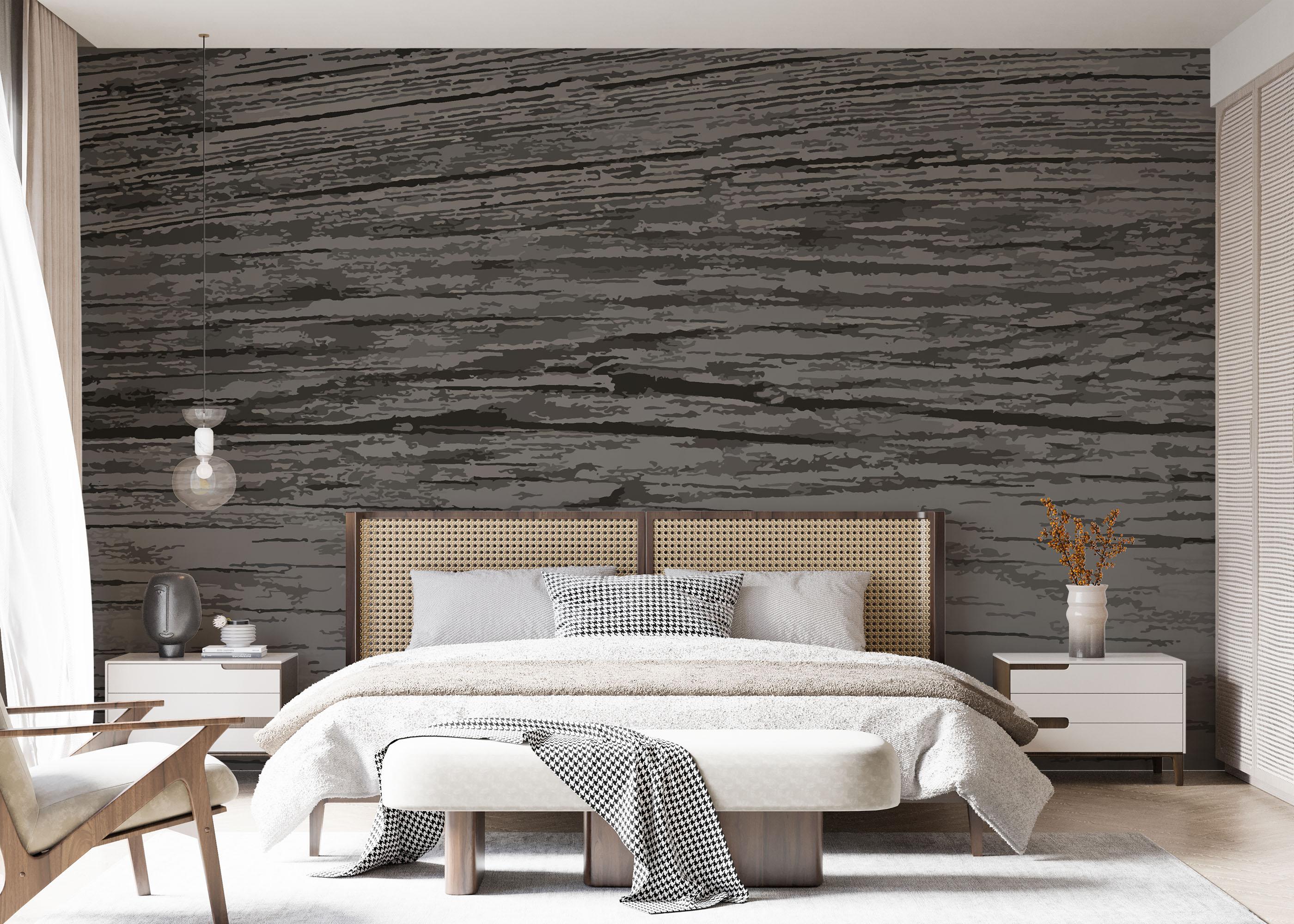 Fototapete Cream Grey Wood mockup 7