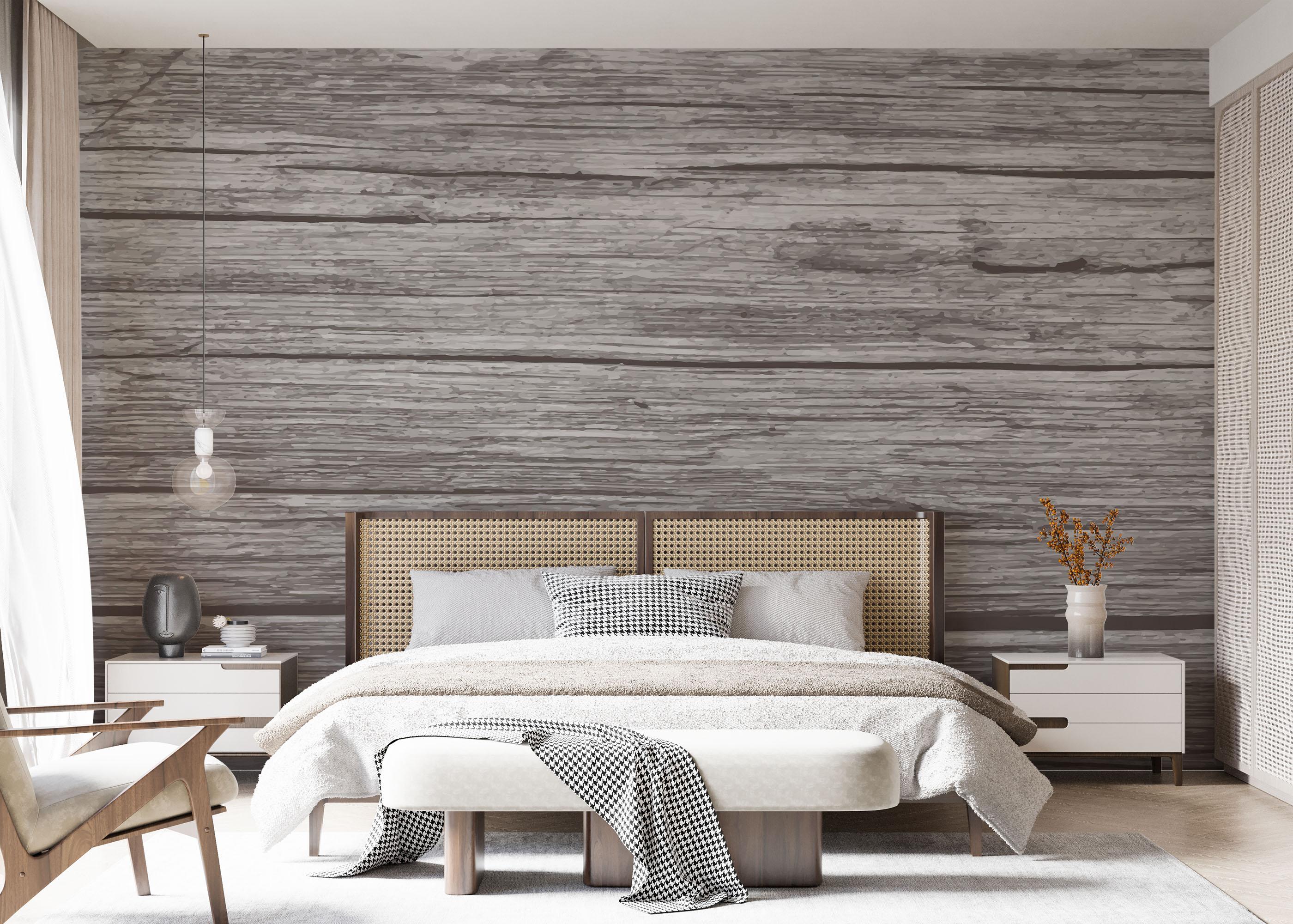 Fototapete Dark Cream Wood mockup 7