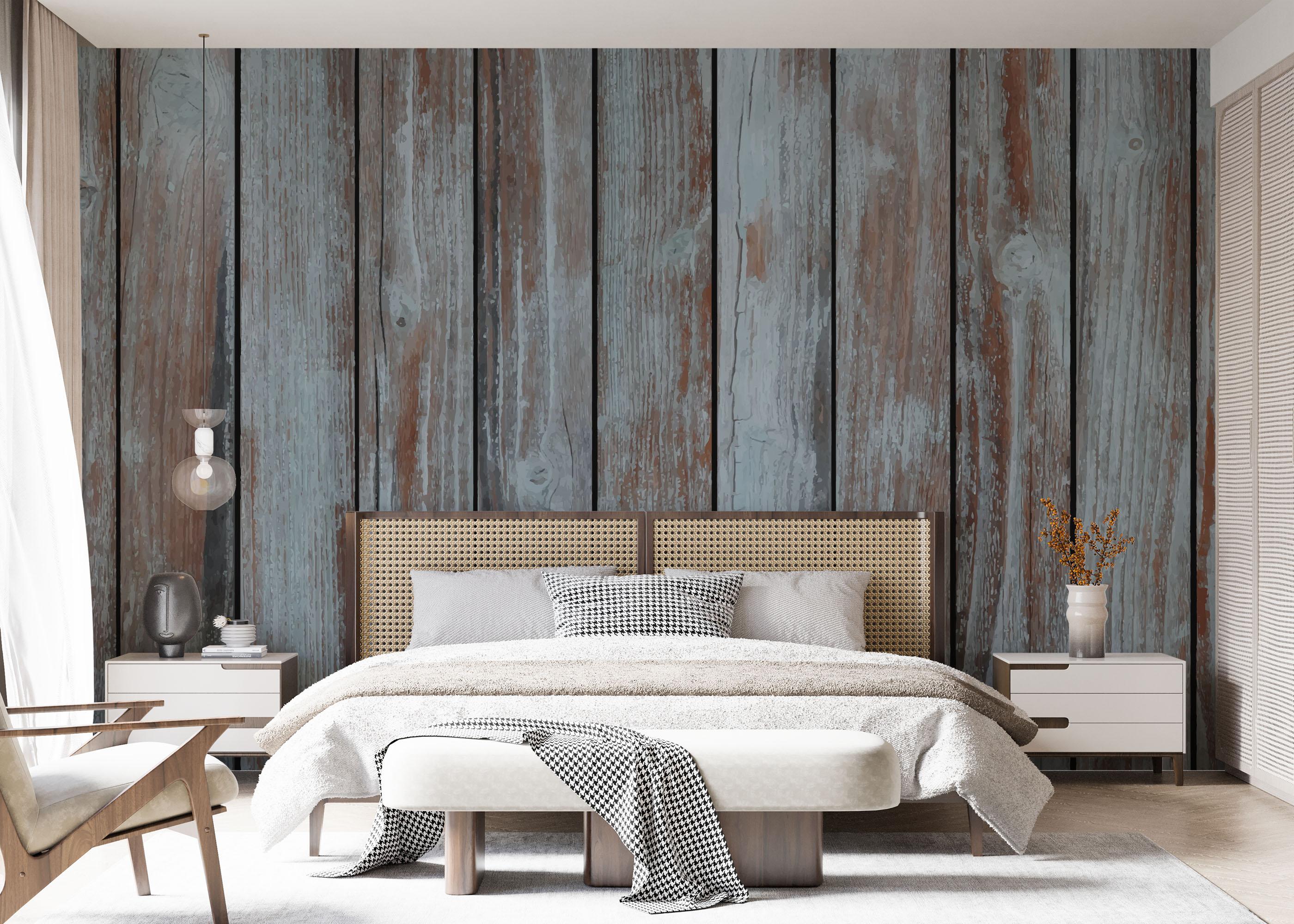 Fototapete Grey Brown Wood mockup 7