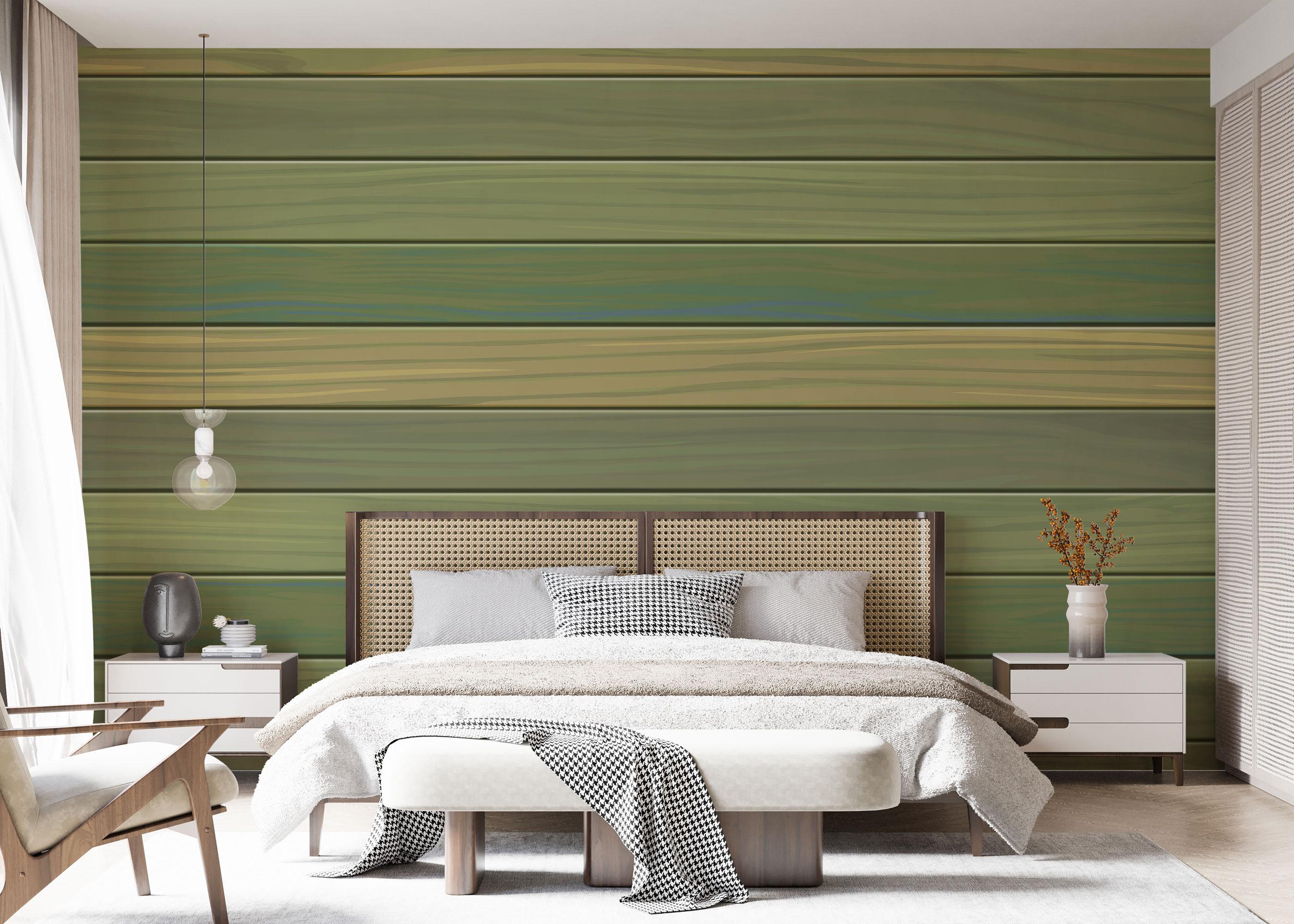 Fototapete Wood Pastel Green mockup 7