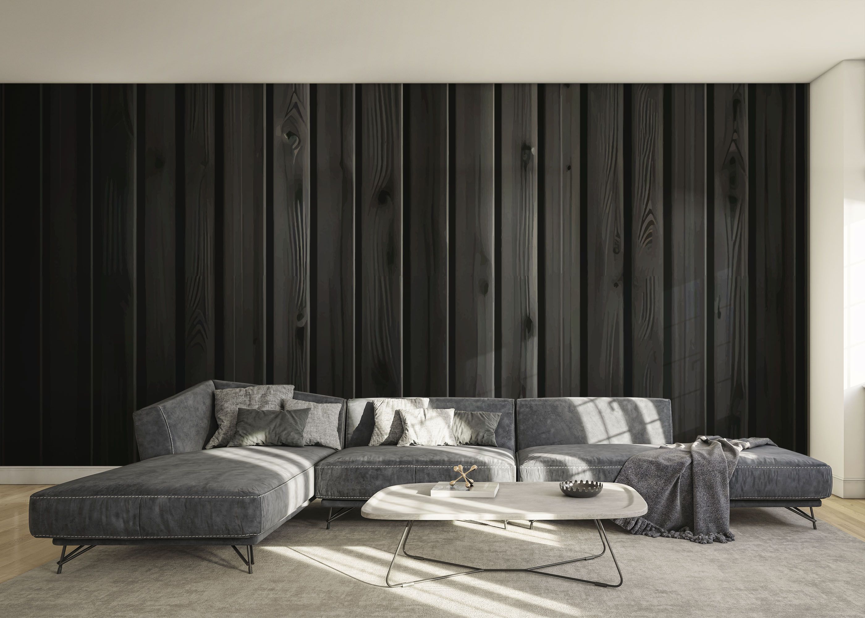 Black Wood Wall mockup 0