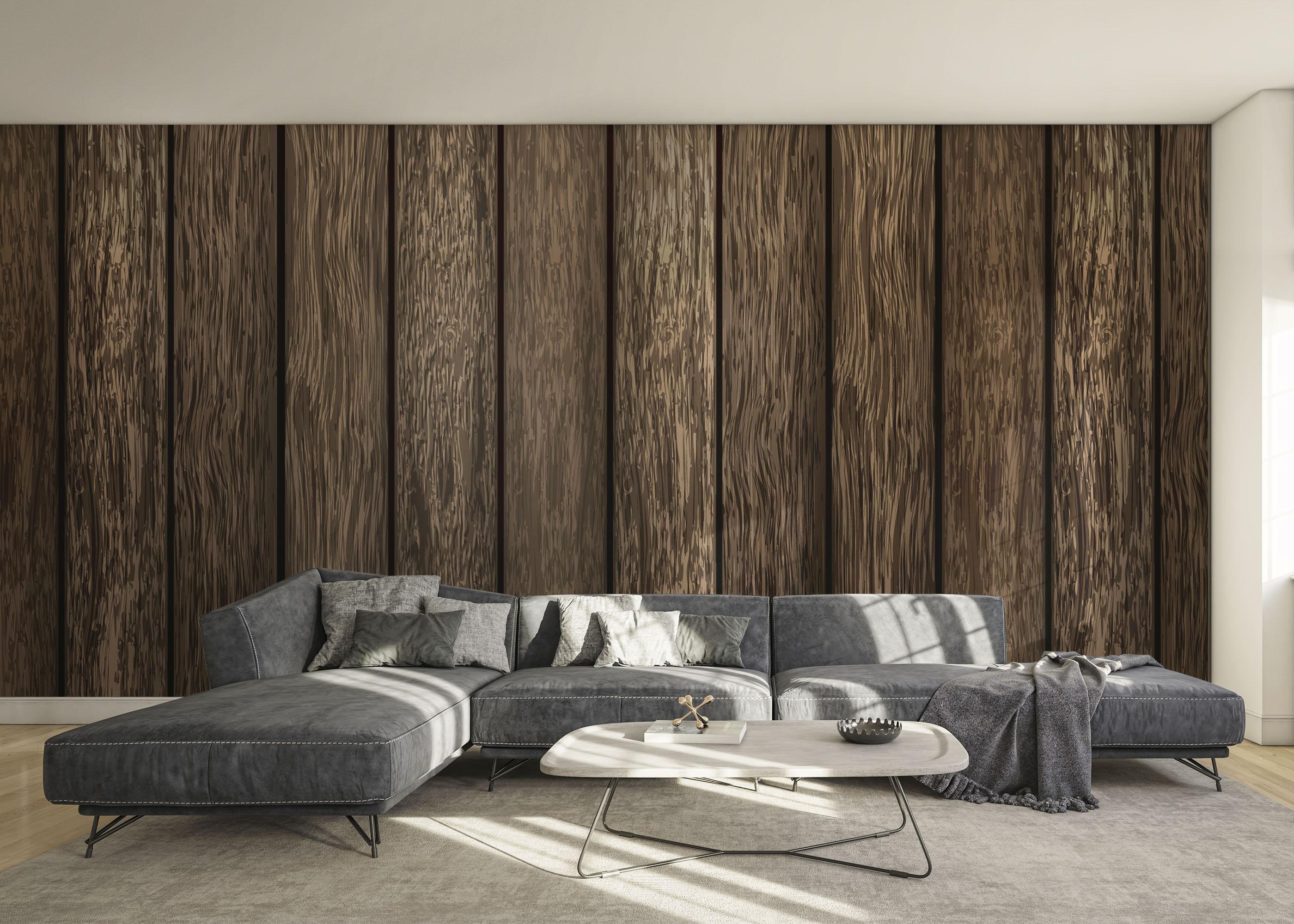 Fototapete Brown Cream Wood mockup 0