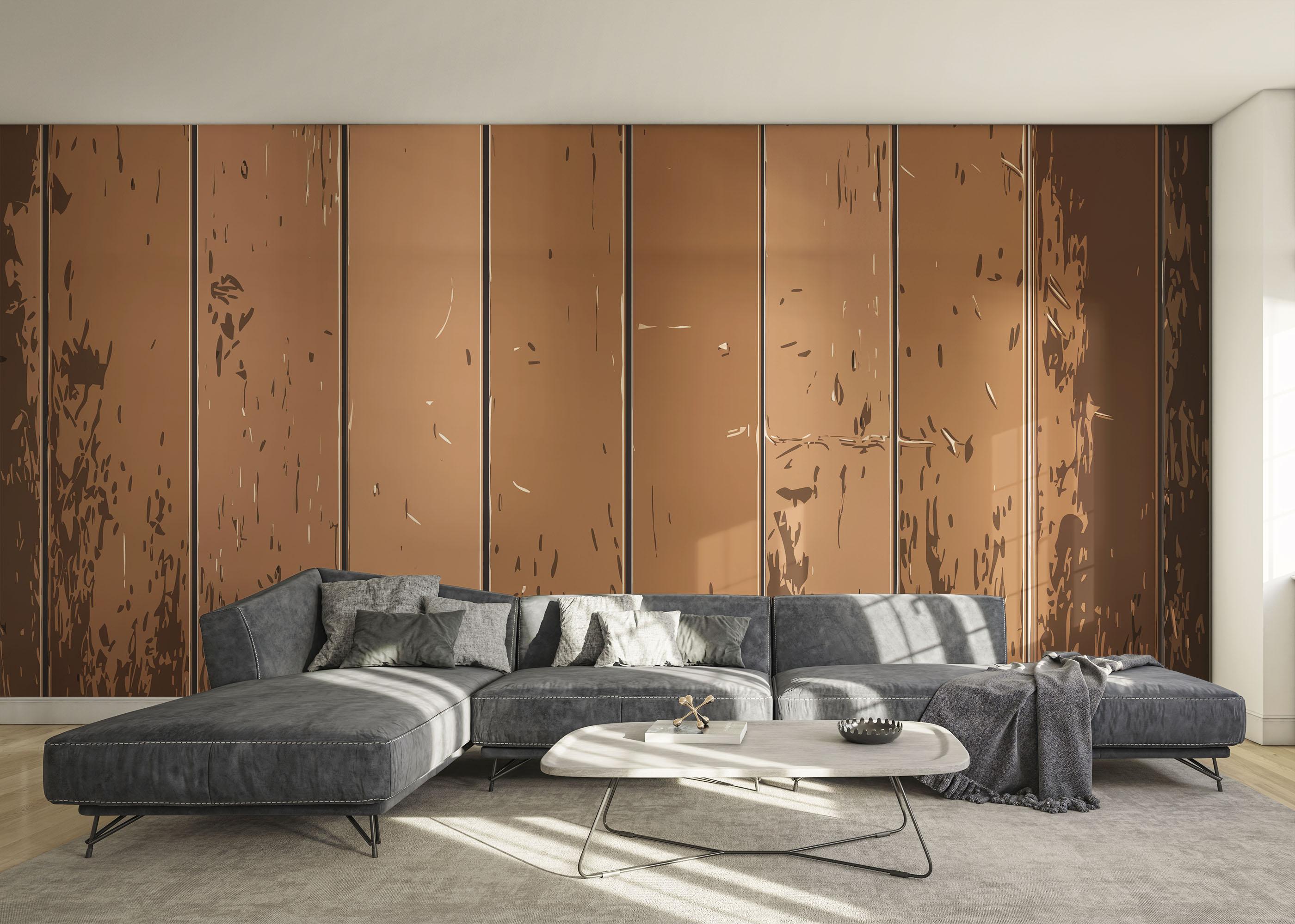 Fototapete Brown Shades Wood mockup 0