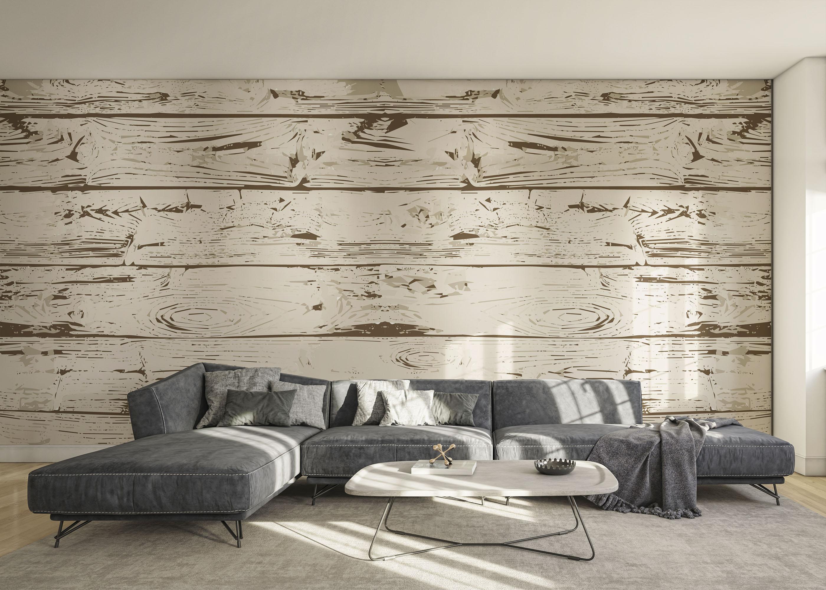 Fototapete Cream Brown Wood mockup 0