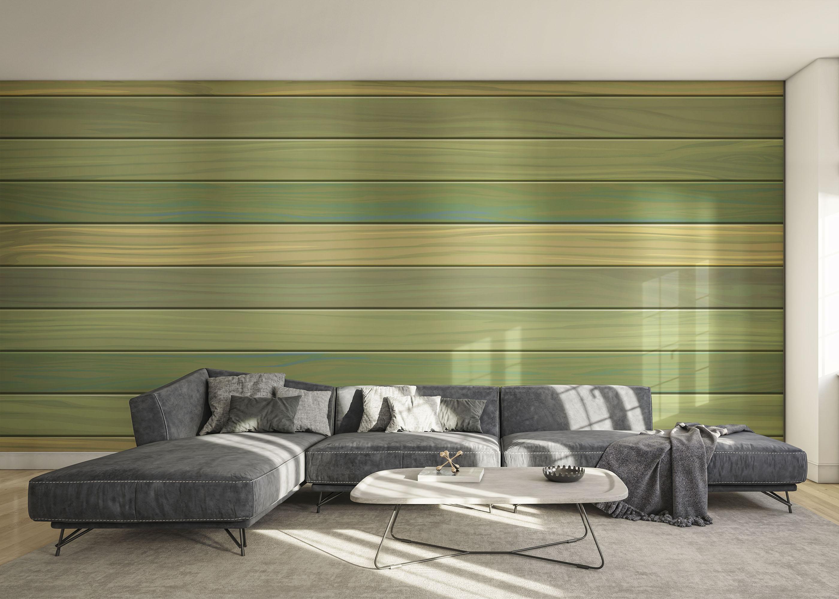 Fototapete Wood Pastel Green mockup 0