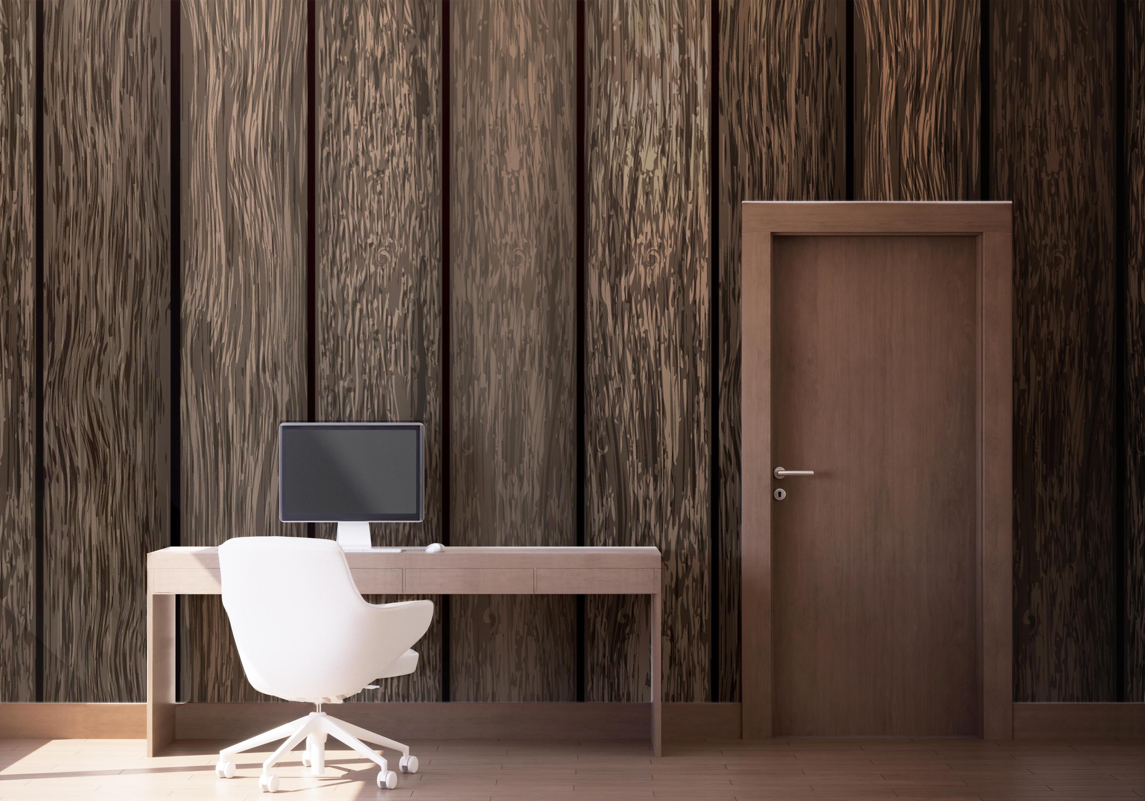 Fototapete Brown Cream Wood mockup 1