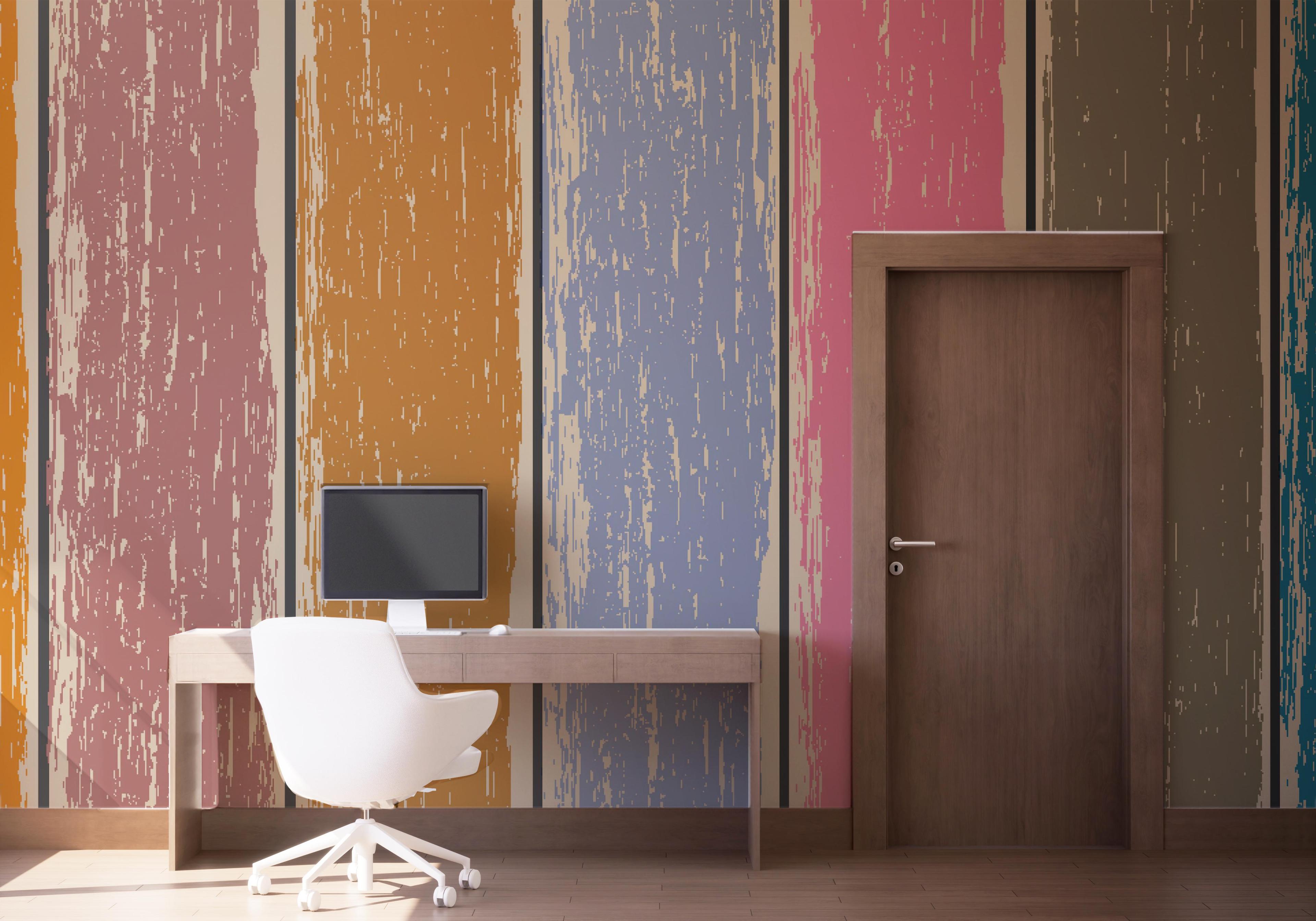 Fototapete Color Mix Wood mockup 1