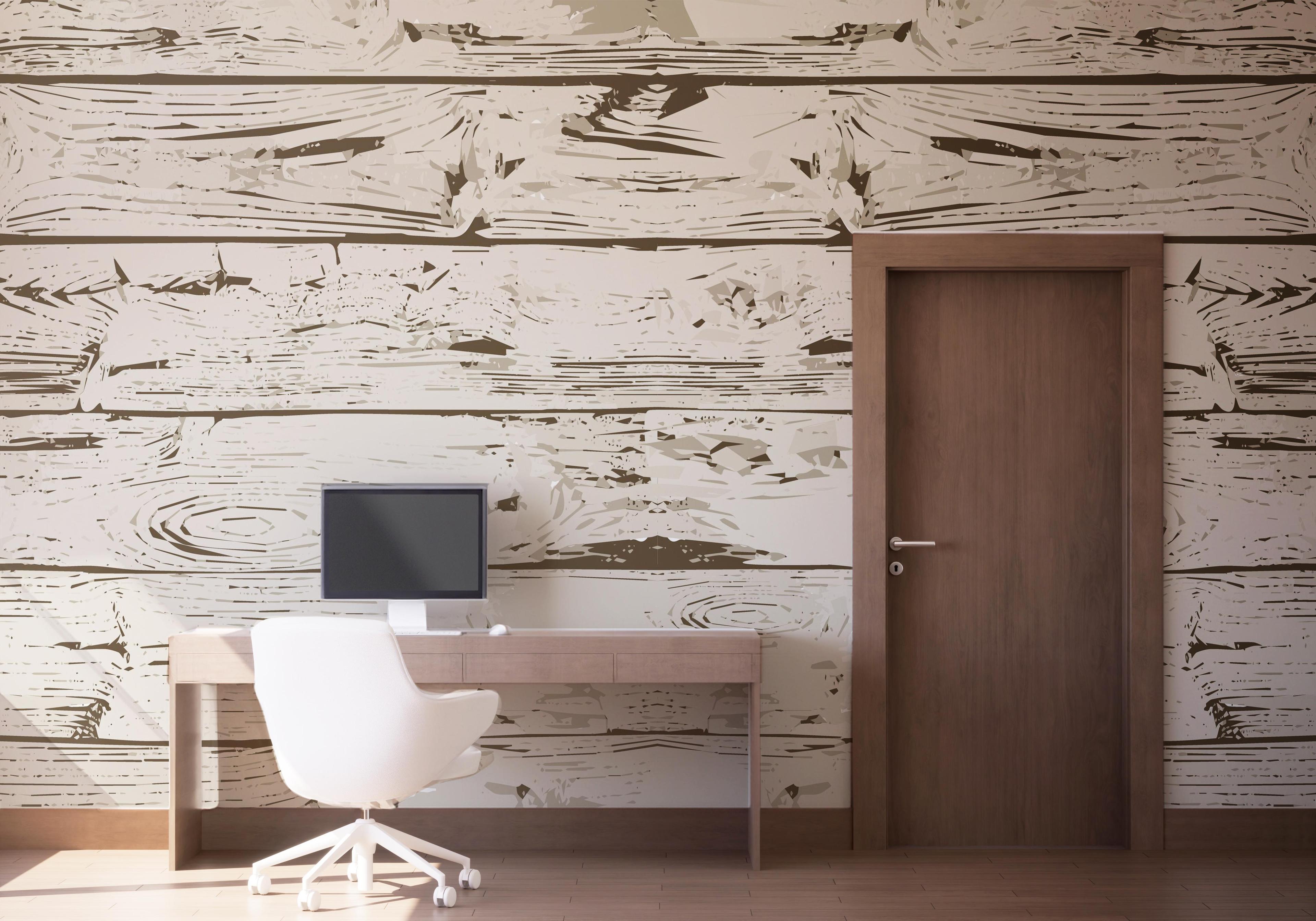 Fototapete Cream Brown Wood mockup 1