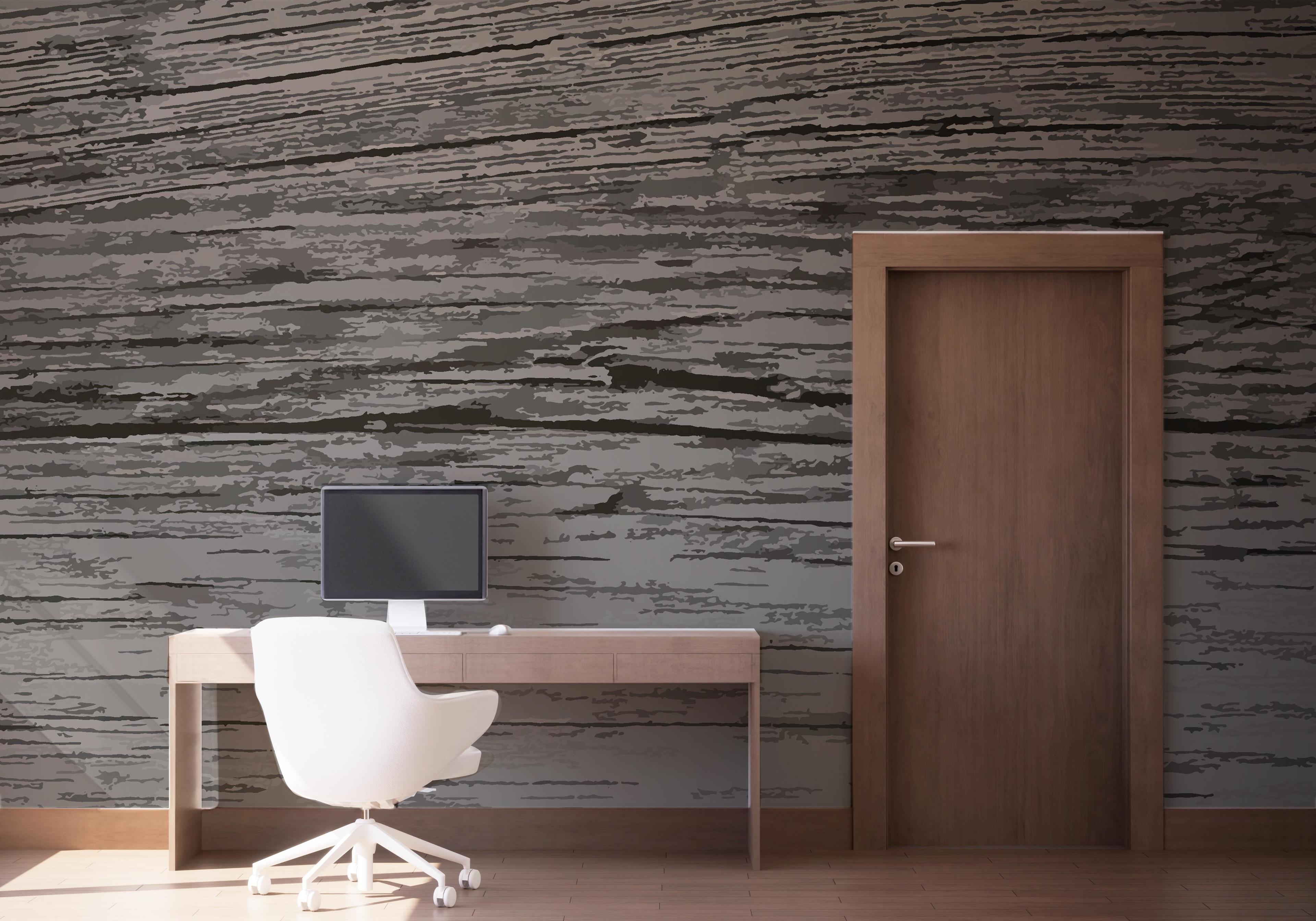 Fototapete Cream Grey Wood mockup 1