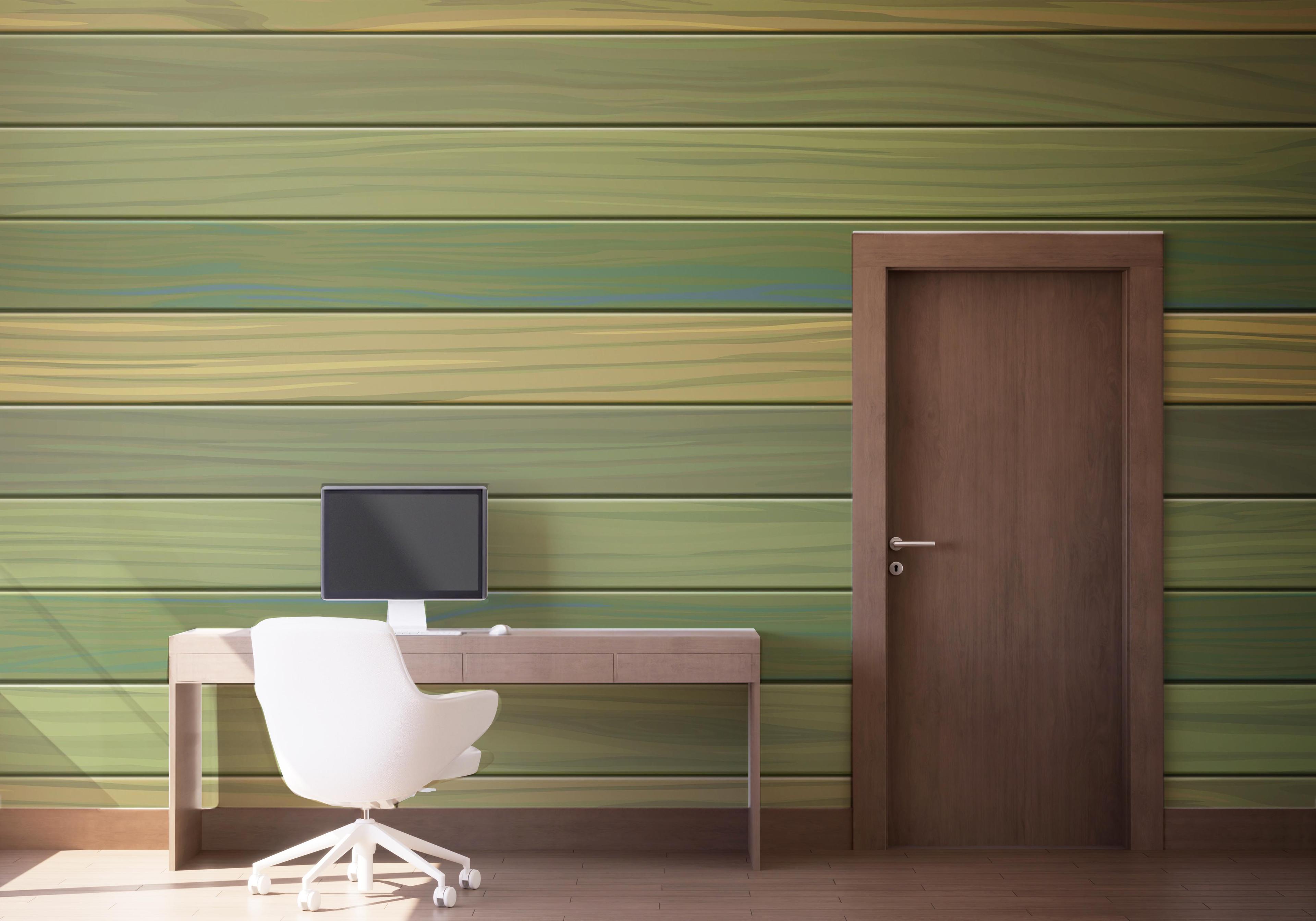 Fototapete Wood Pastel Green mockup 1
