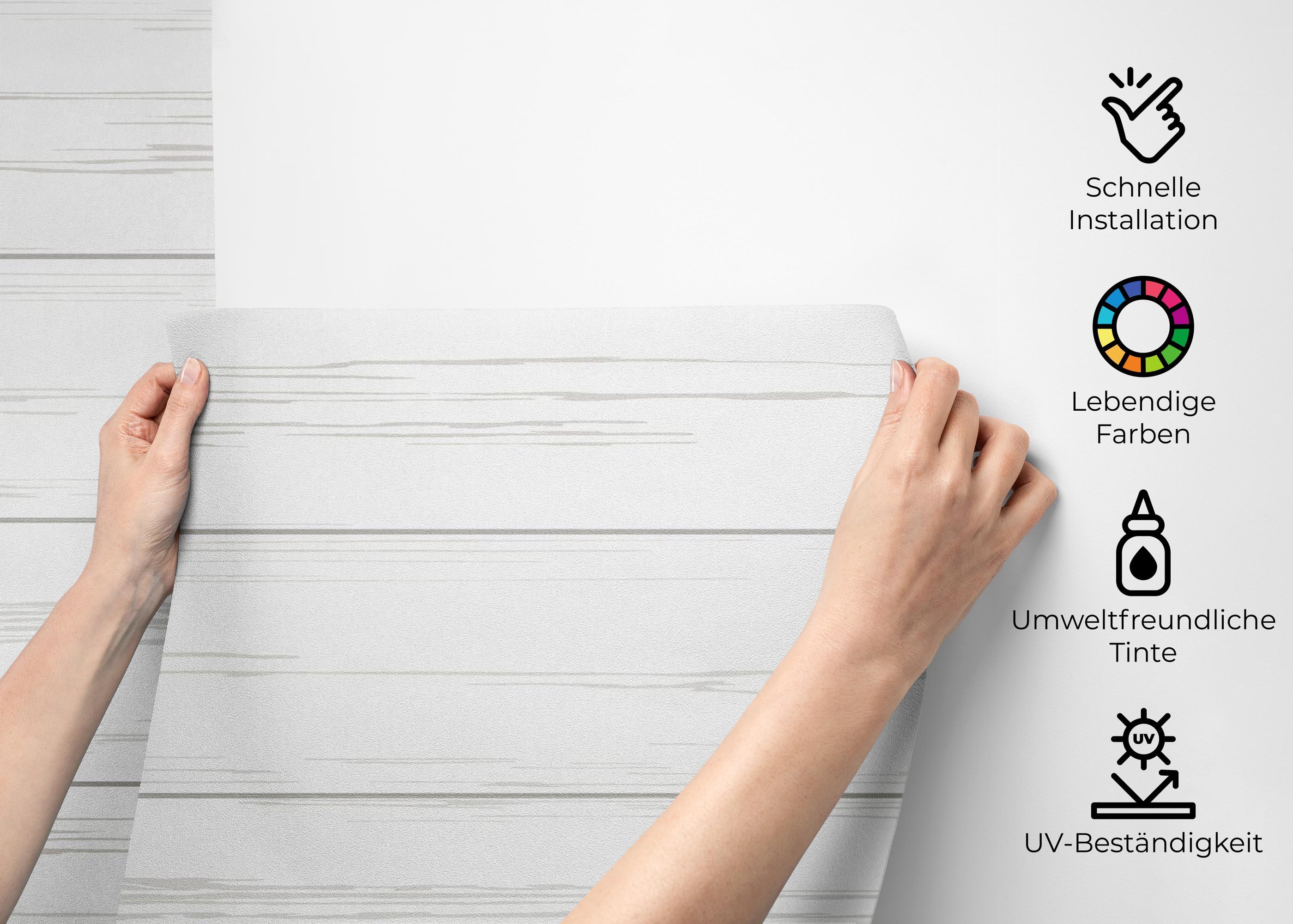 Fototapete Clean White Wood mockup 2