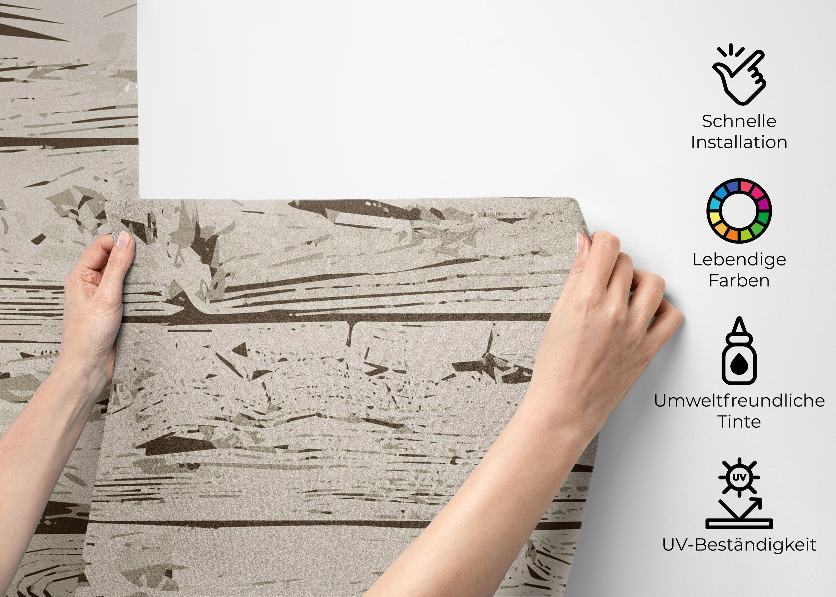 Fototapete Cream Brown Wood mockup 2