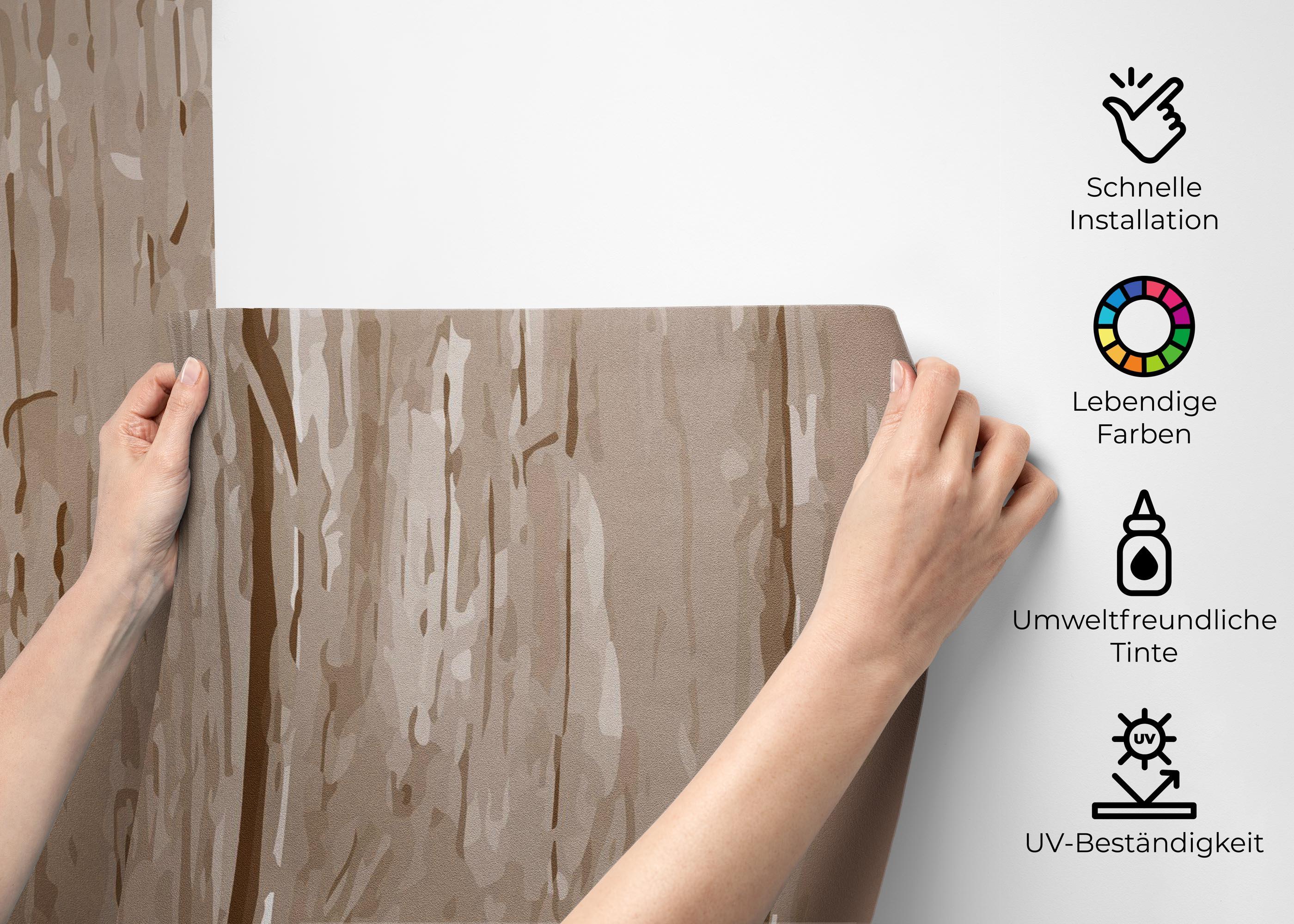 Fototapete Cream Wooden Wall mockup 2