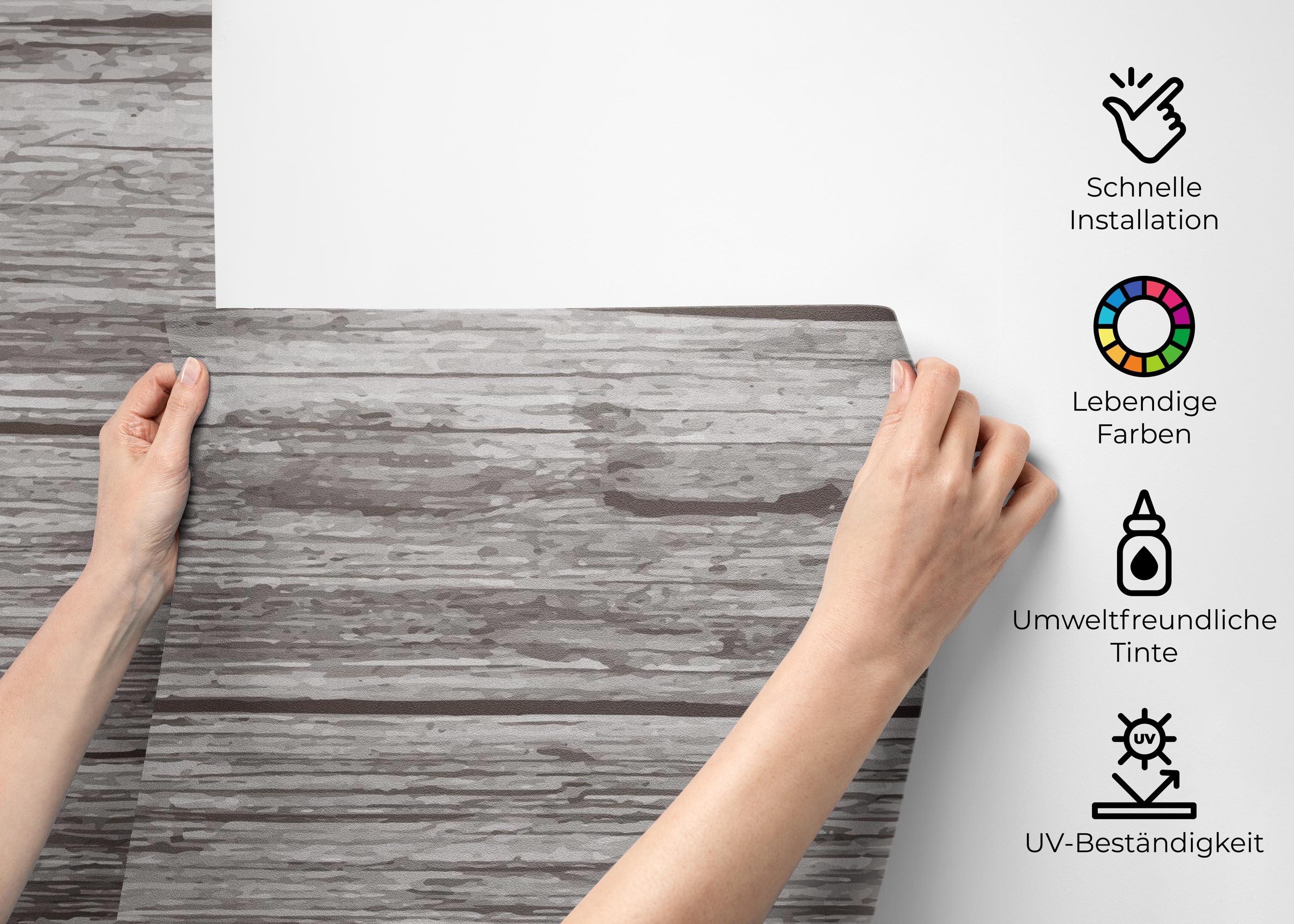 Fototapete Dark Cream Wood mockup 2