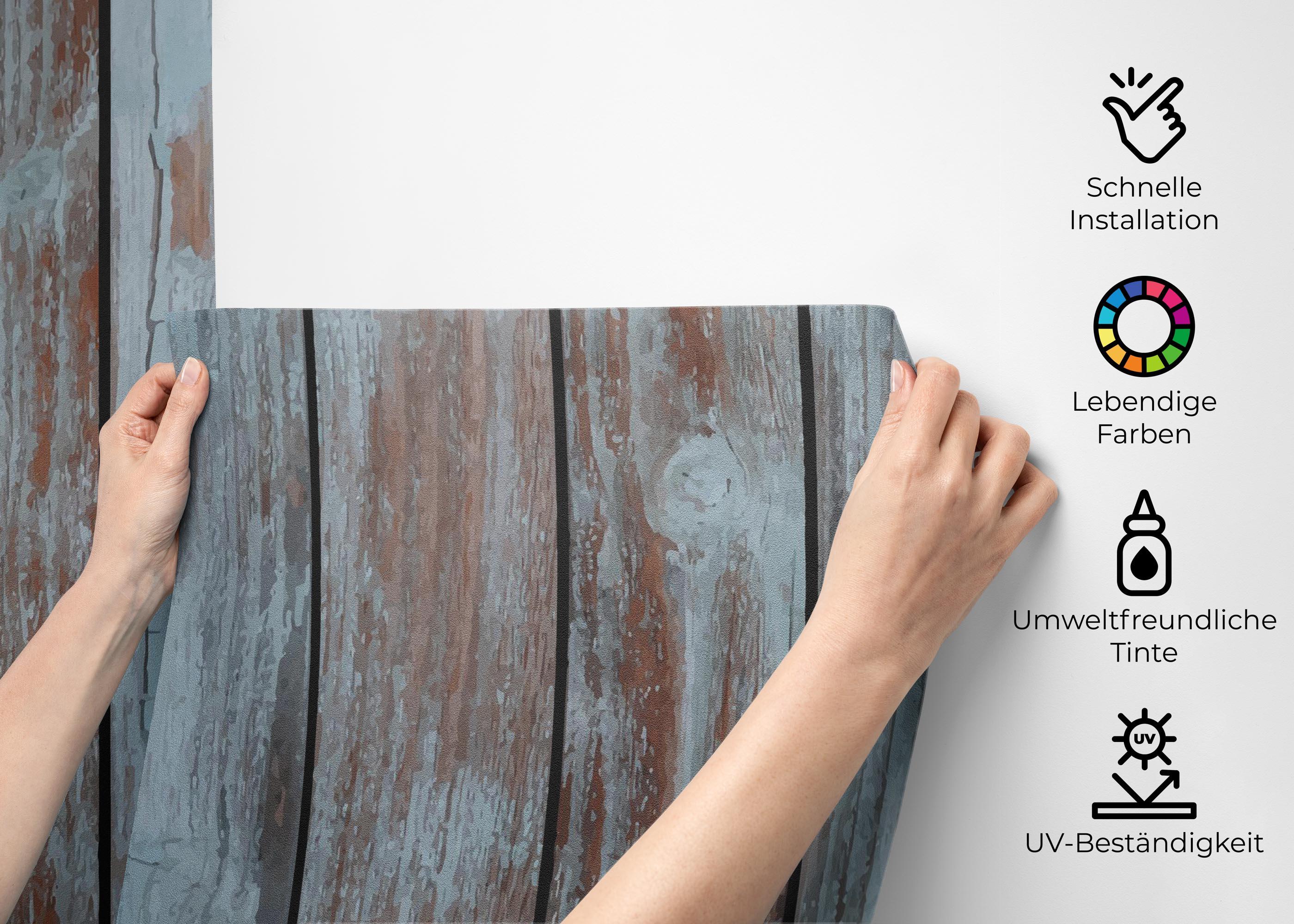 Fototapete Grey Brown Wood mockup 2