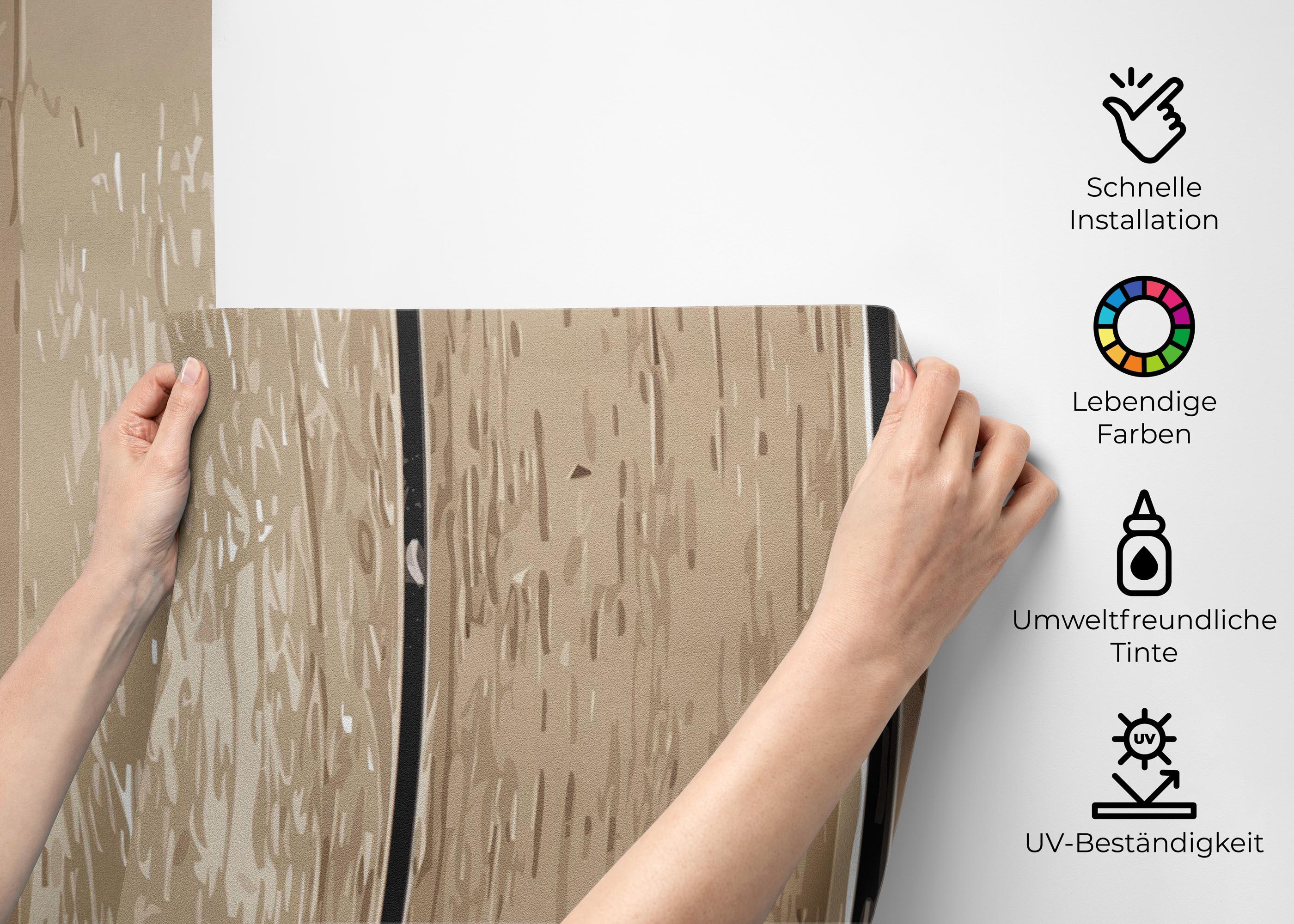 Fototapete Wooden Boards mockup 2