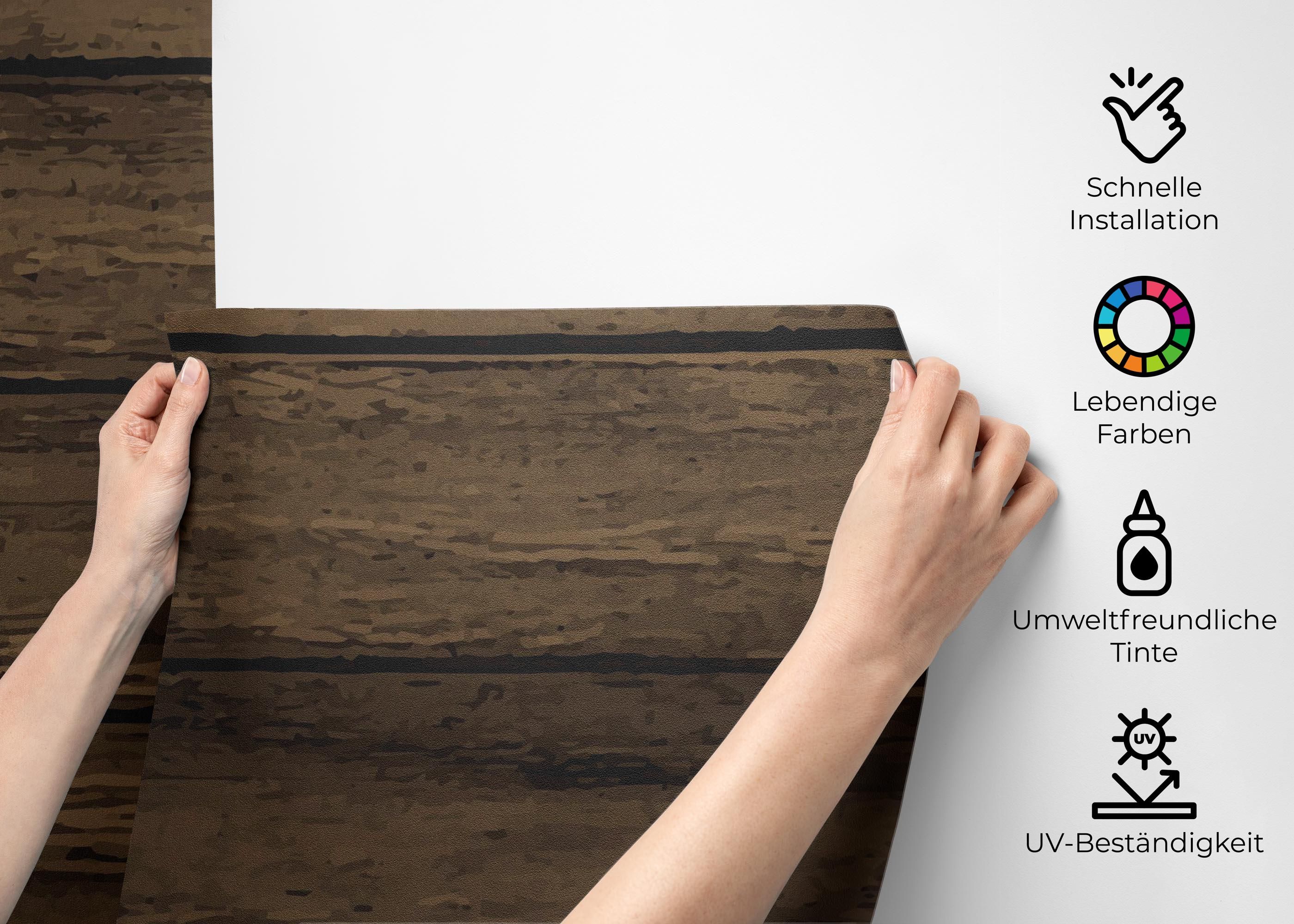 Wooden Brown Wall mockup 2