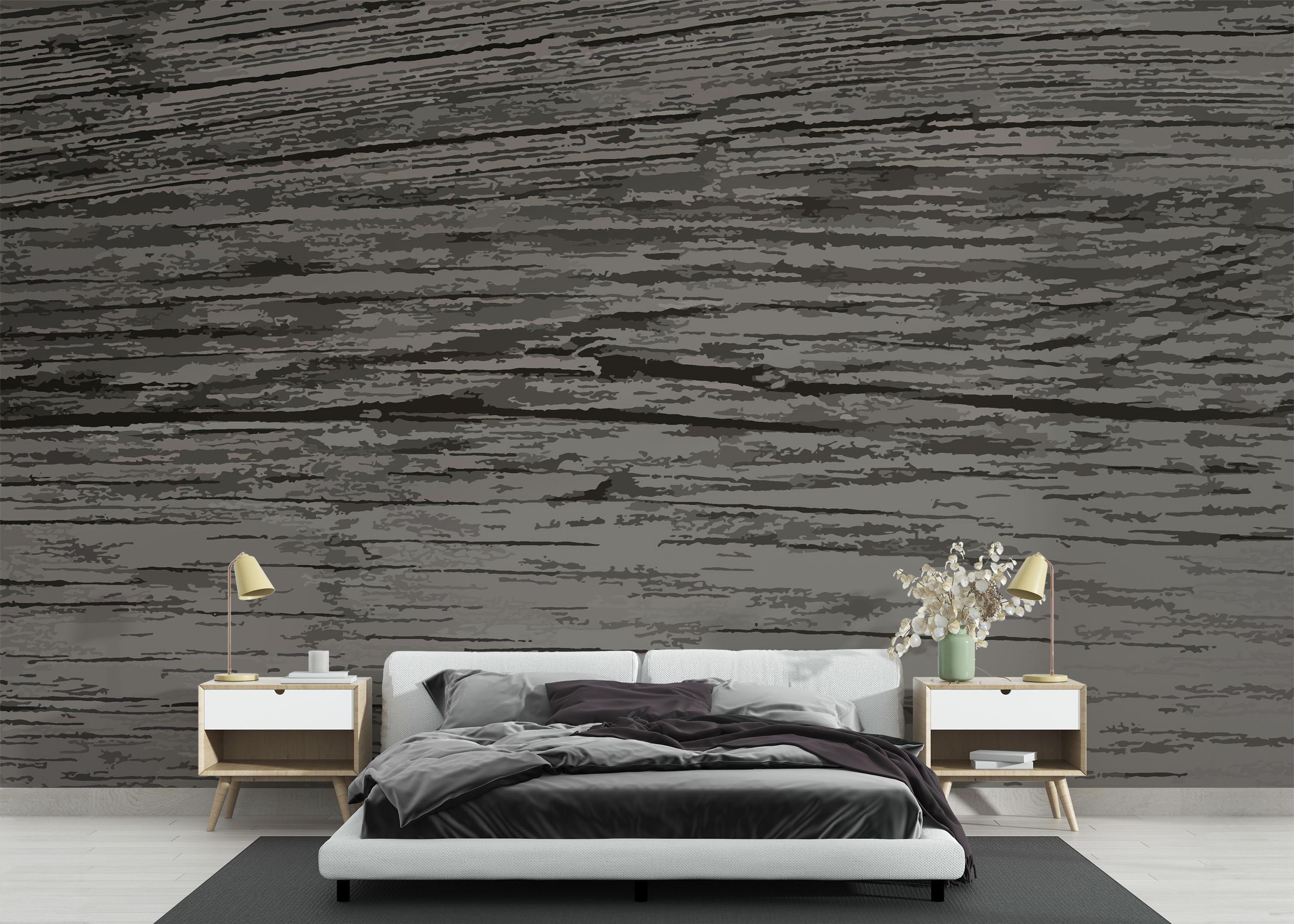 Fototapete Cream Grey Wood mockup 3