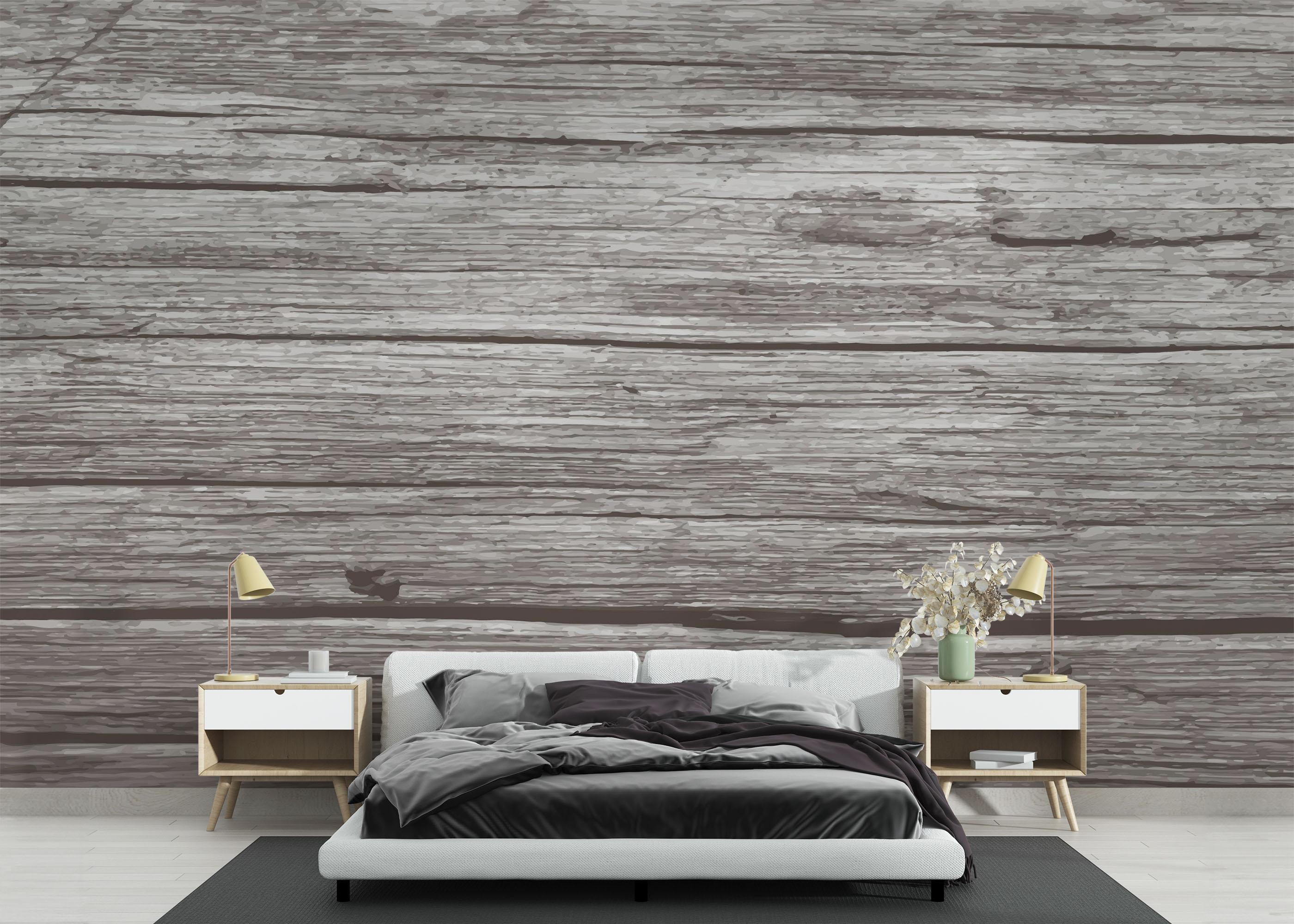 Fototapete Dark Cream Wood mockup 3