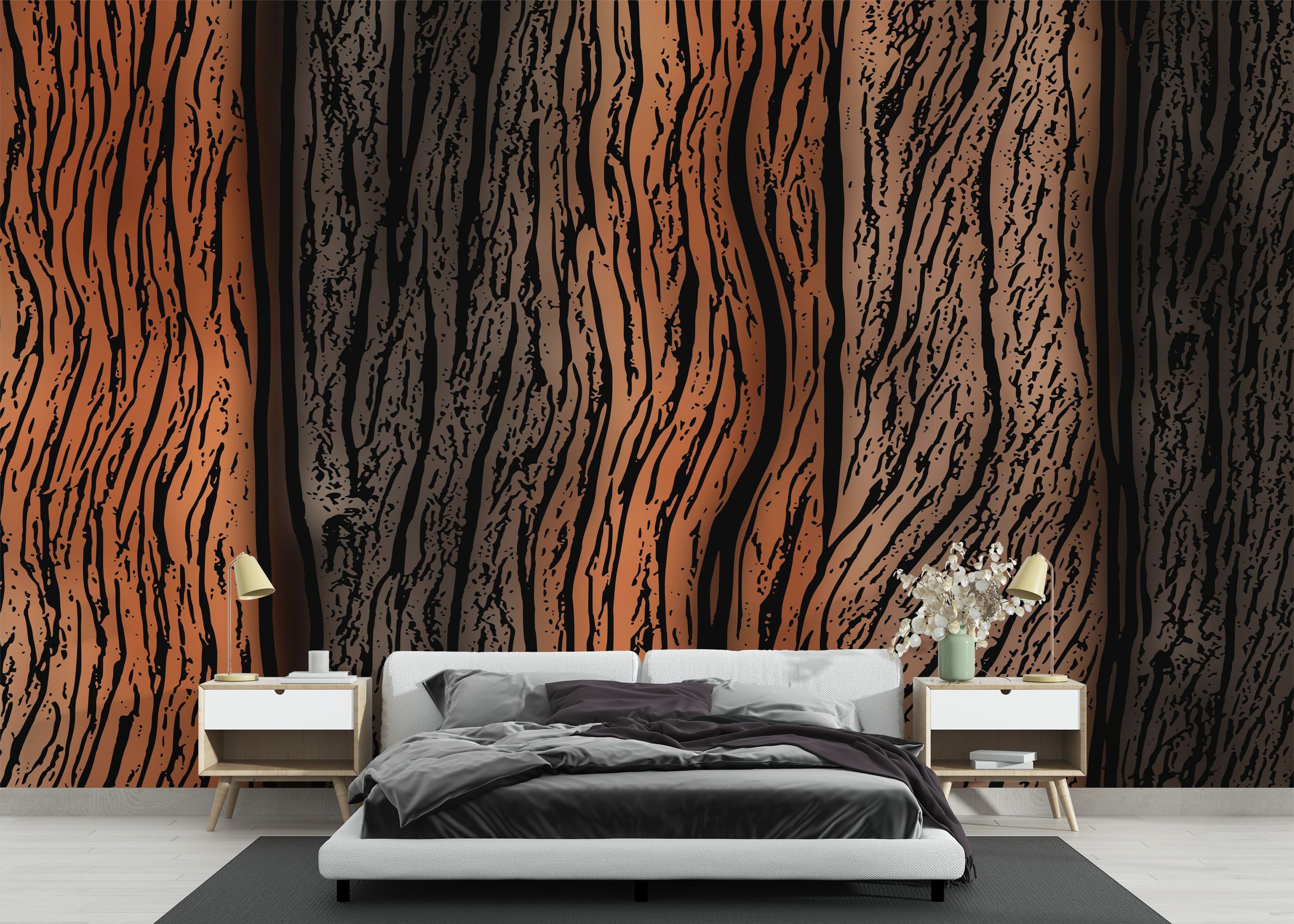 Orange Black Wood mockup 3