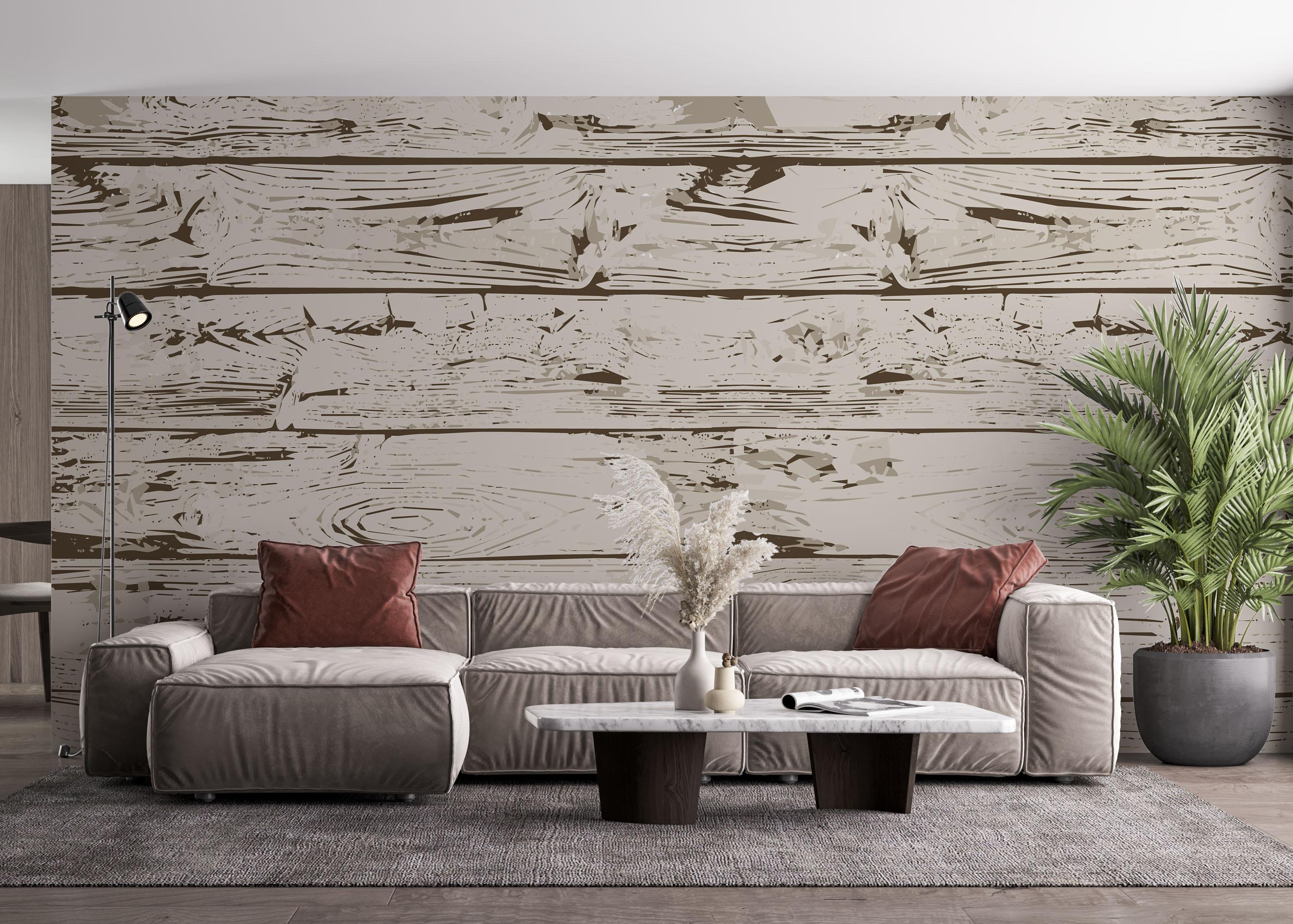 Fototapete Cream Brown Wood mockup 4