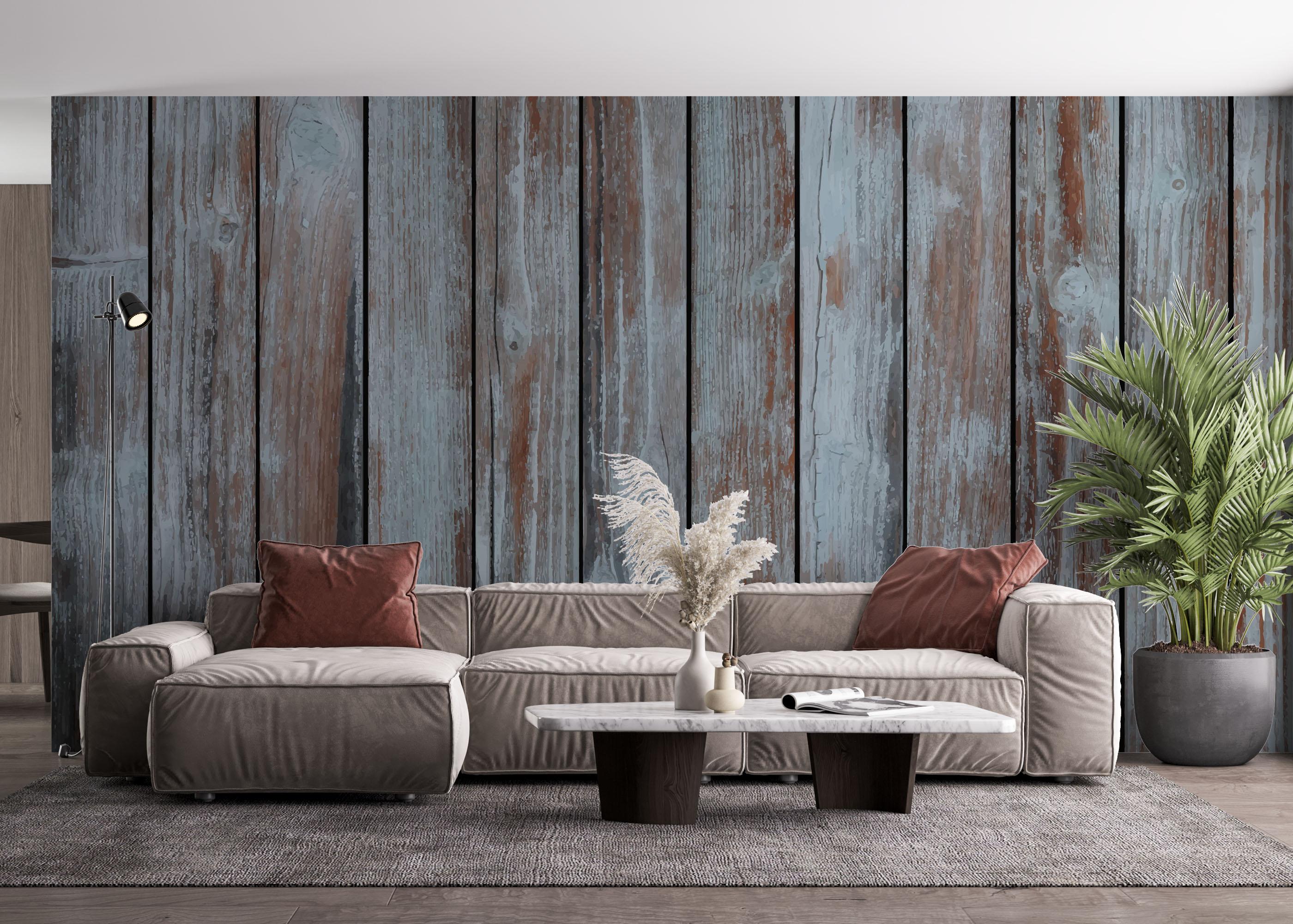 Fototapete Grey Brown Wood mockup 4