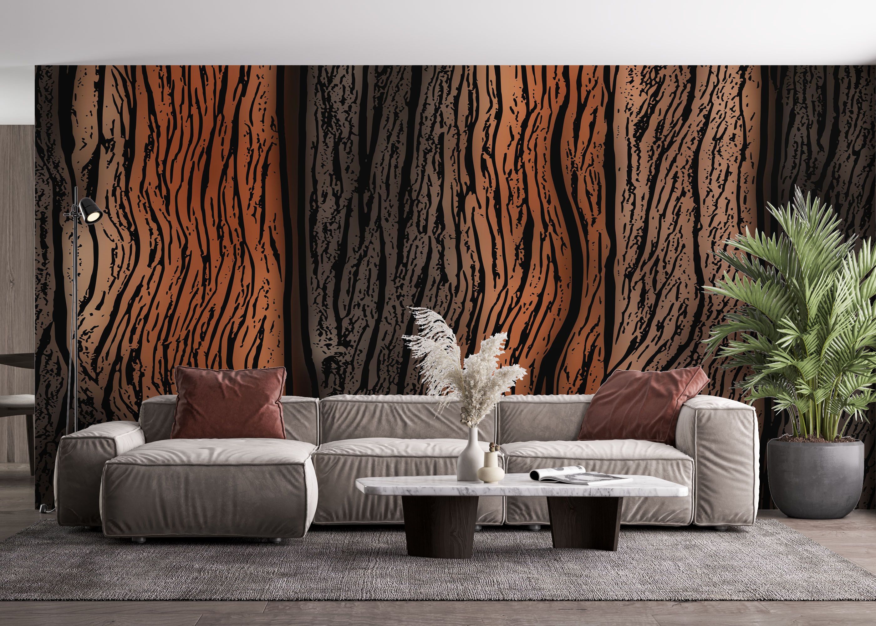 Orange Black Wood mockup 4