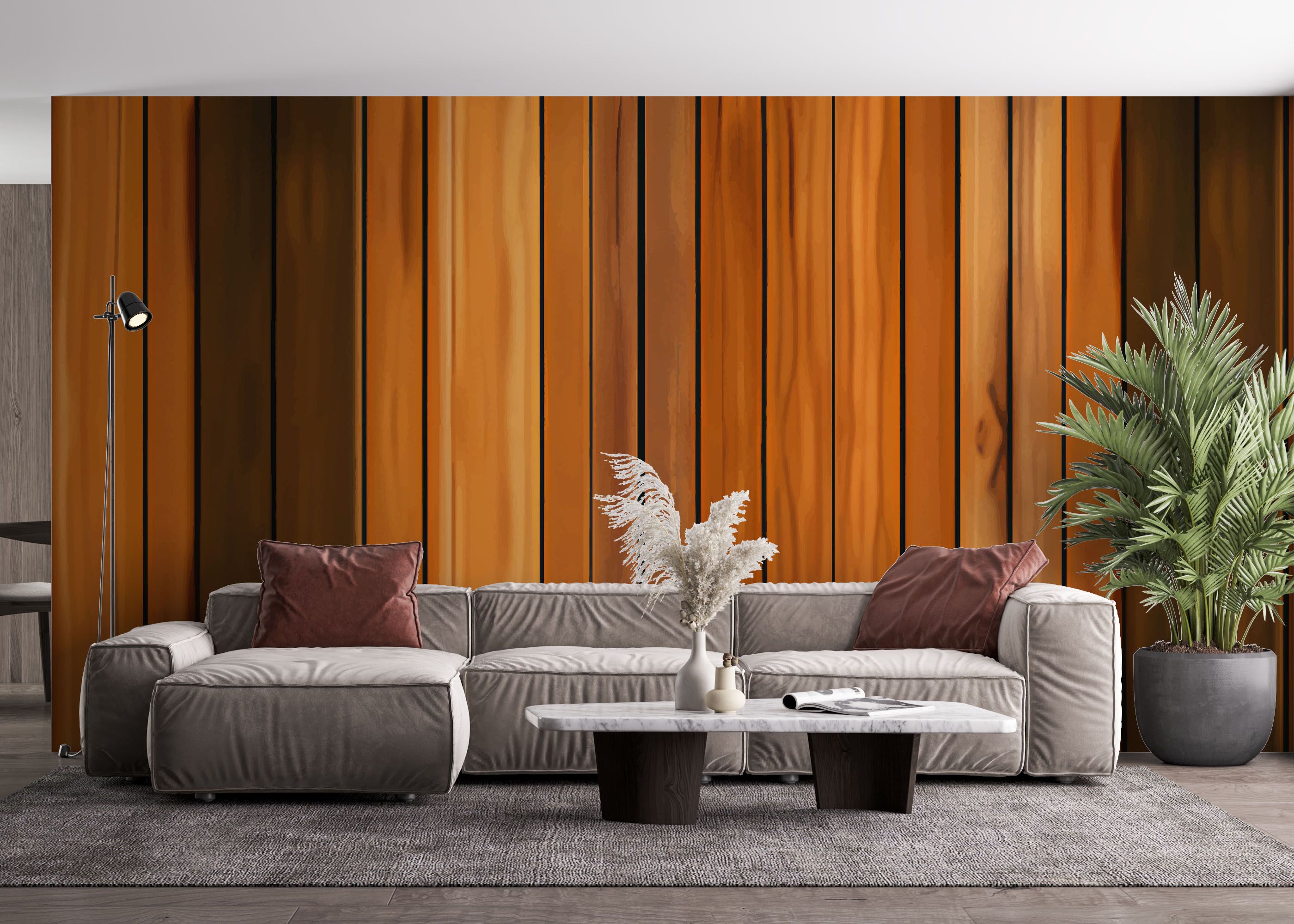 Orange Brown Wood mockup 4
