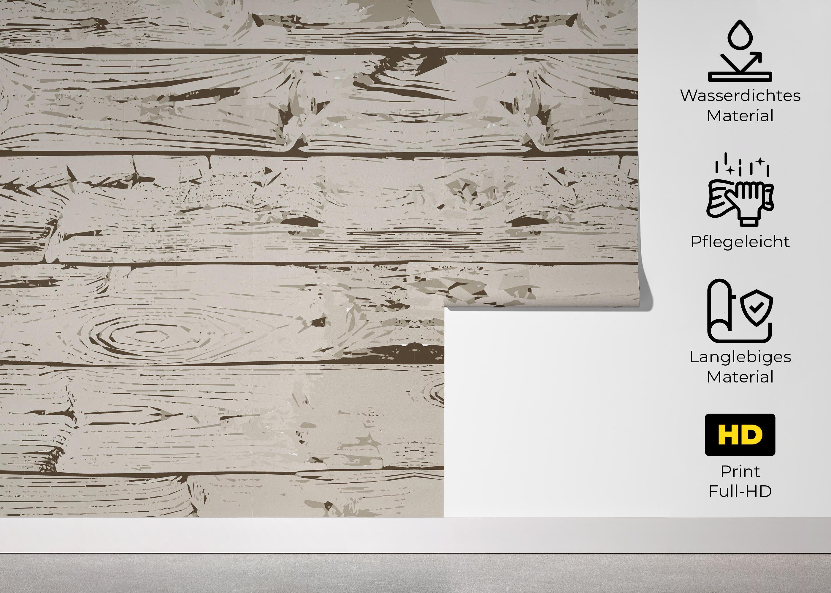 Fototapete Cream Brown Wood mockup 5