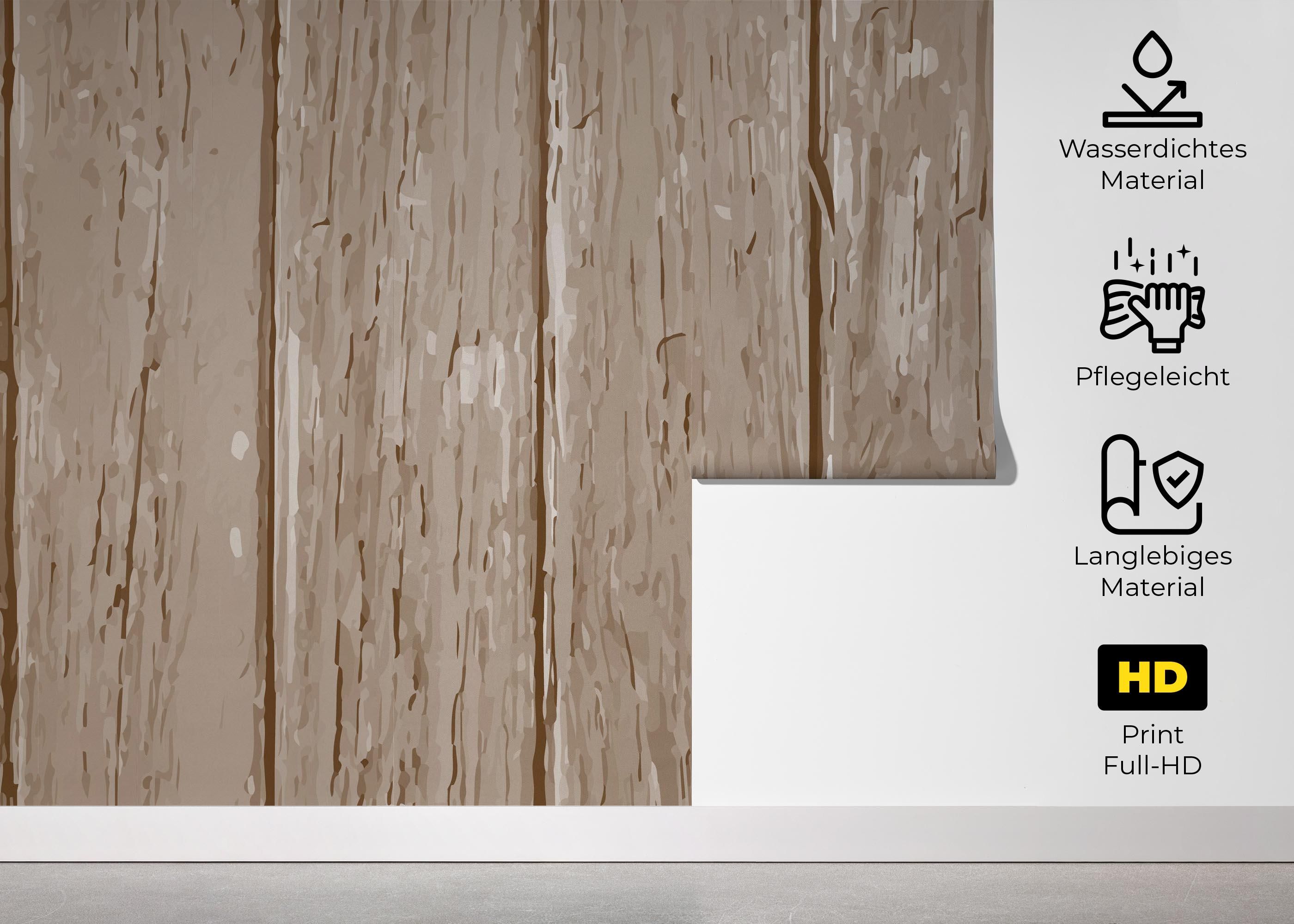 Cream Wooden Wall mockup 5