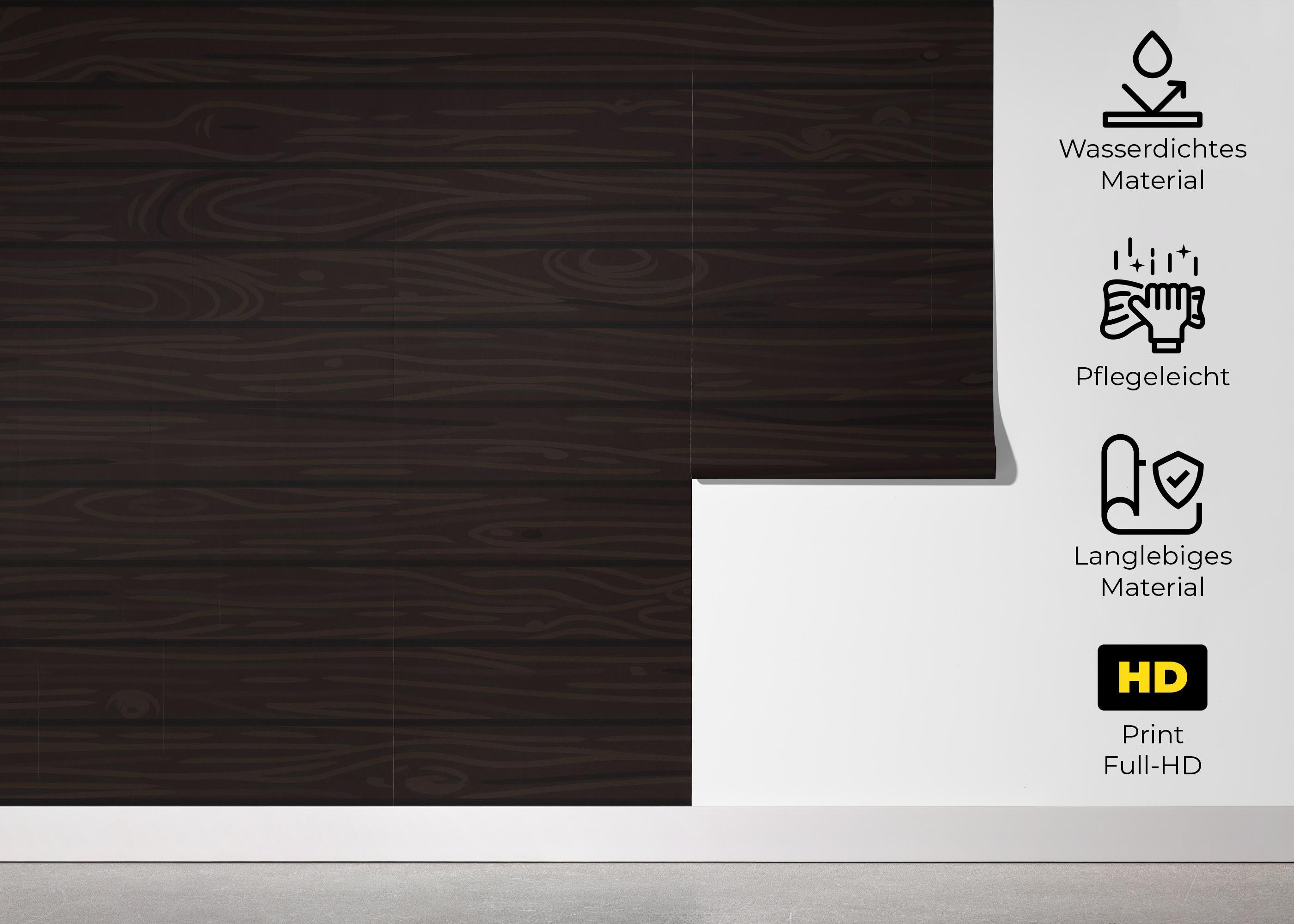 Fototapete Dark Brown Wood mockup 5