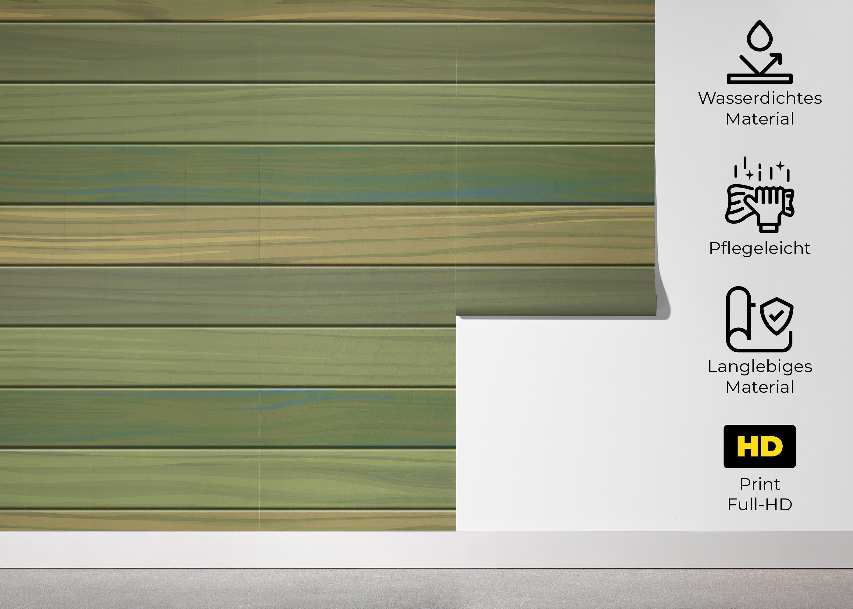 Fototapete Wood Pastel Green mockup 5