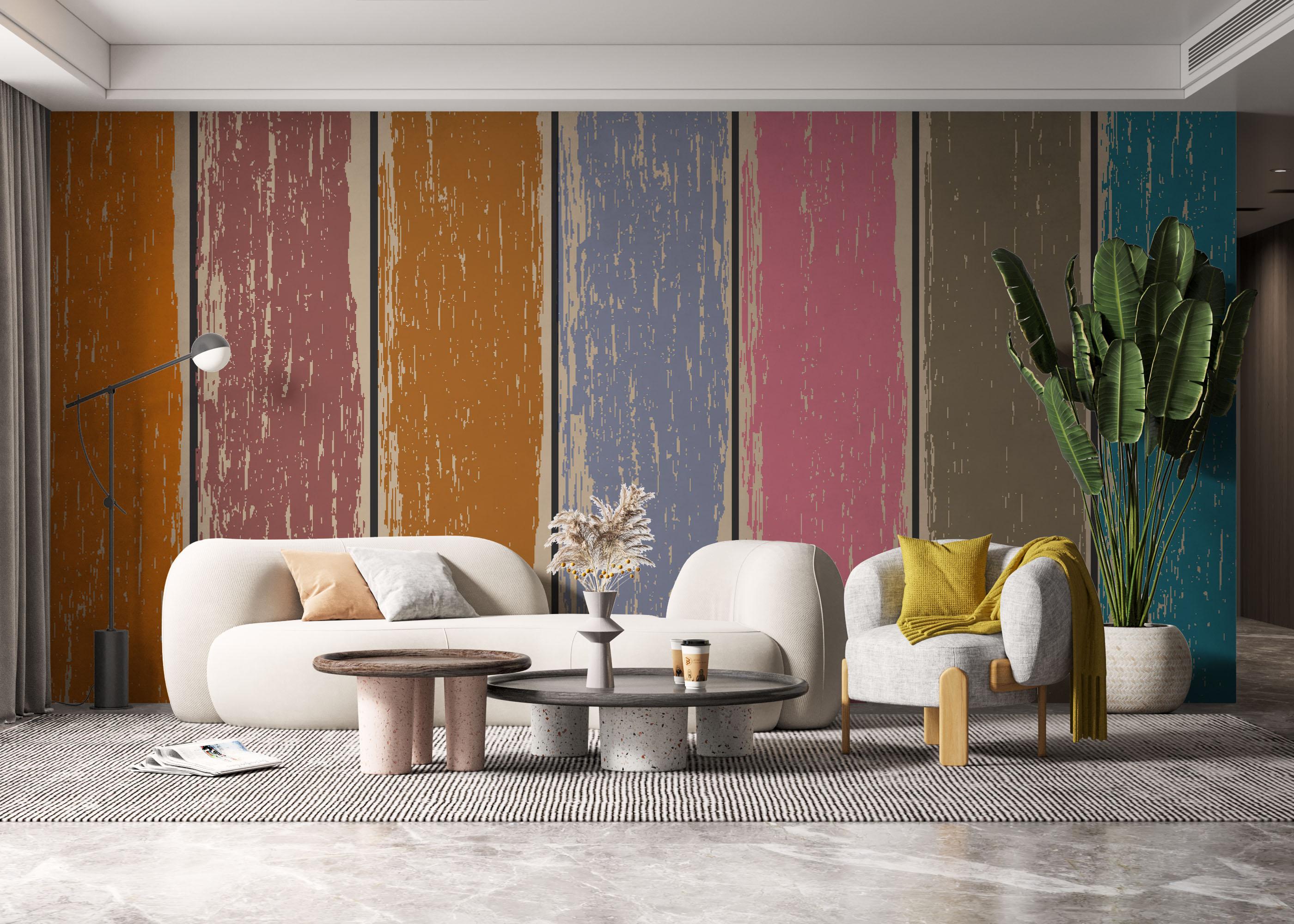 Fototapete Color Mix Wood mockup 6