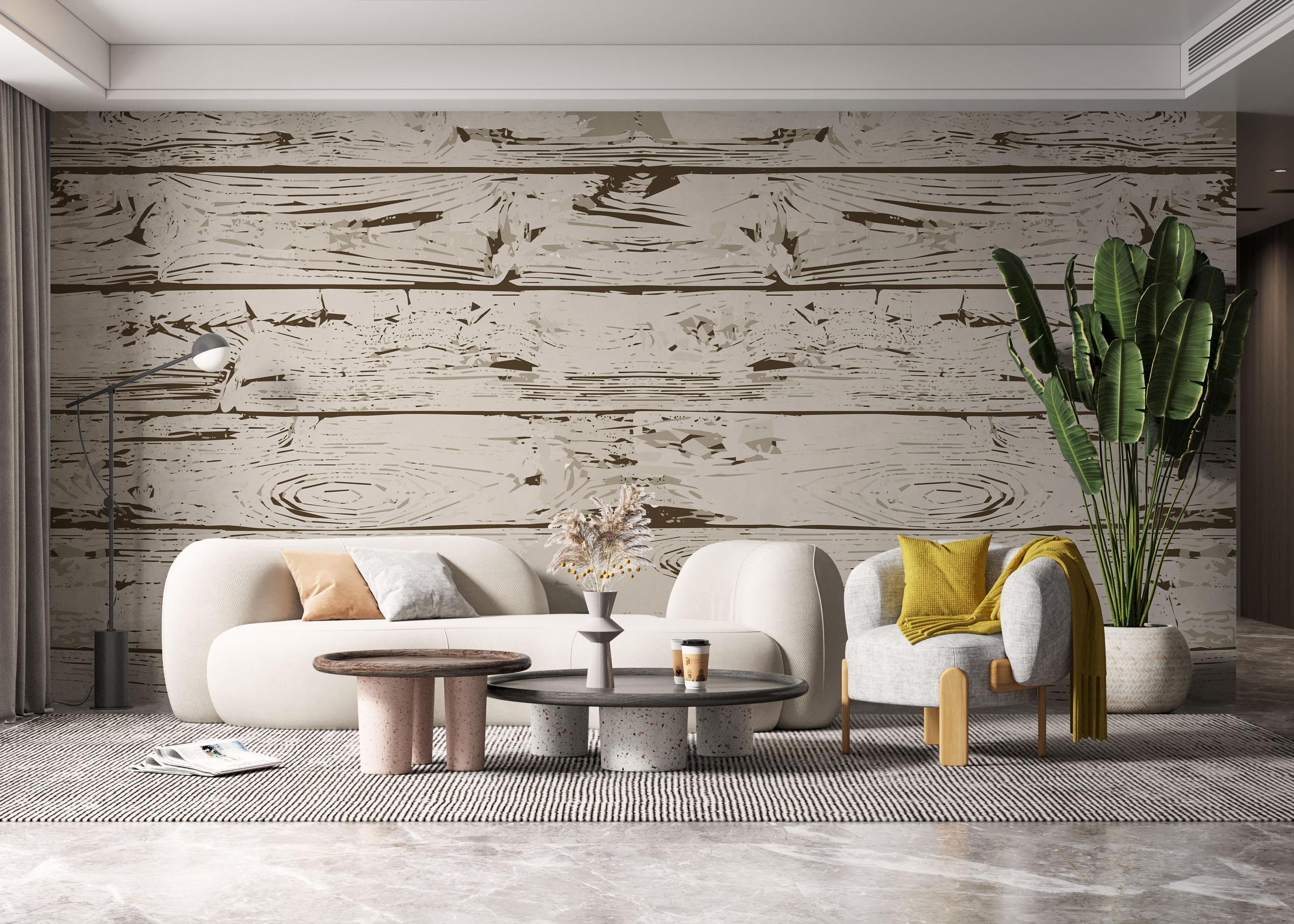 Fototapete Cream Brown Wood mockup 6