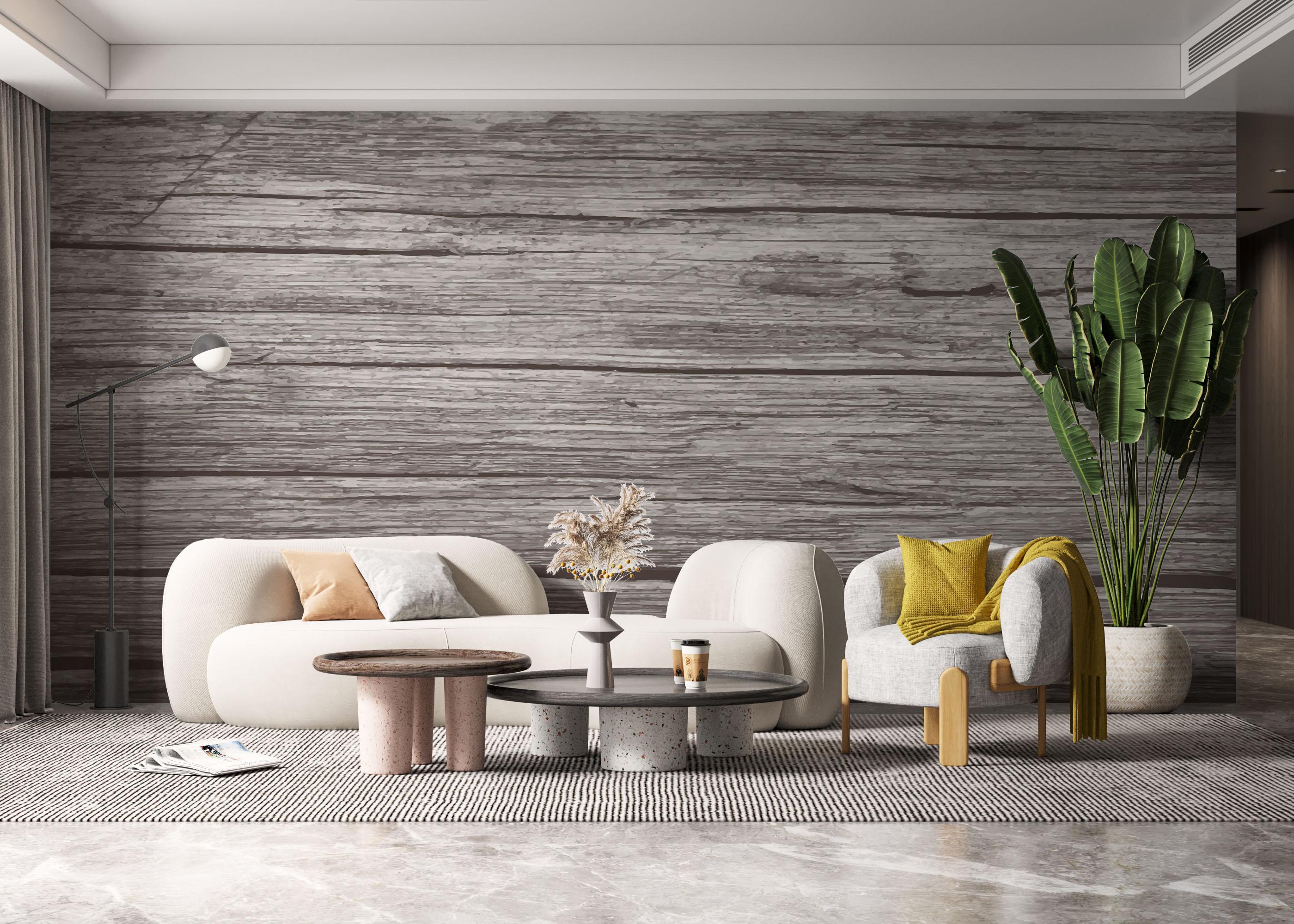 Fototapete Dark Cream Wood mockup 6