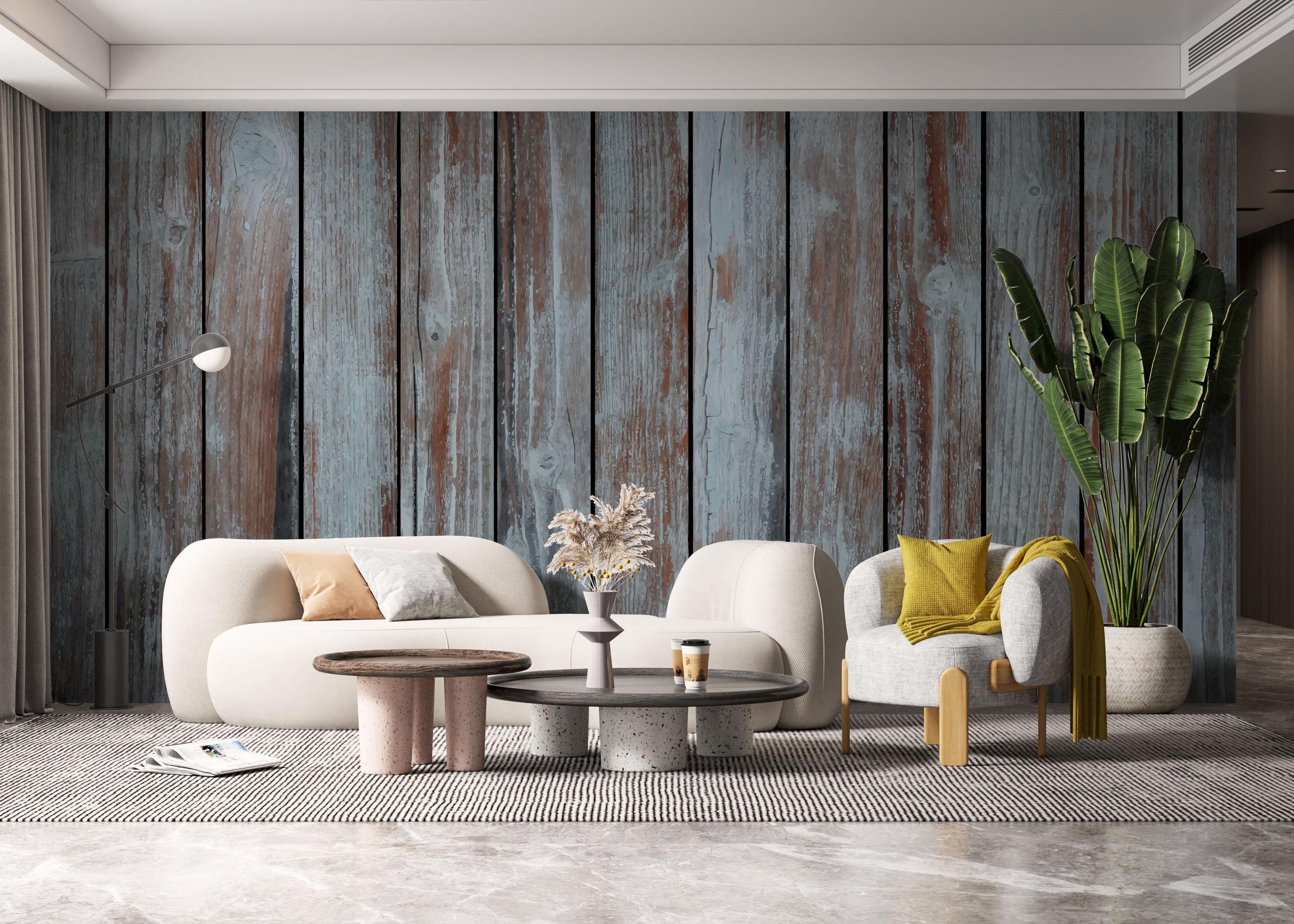 Fototapete Grey Brown Wood mockup 6