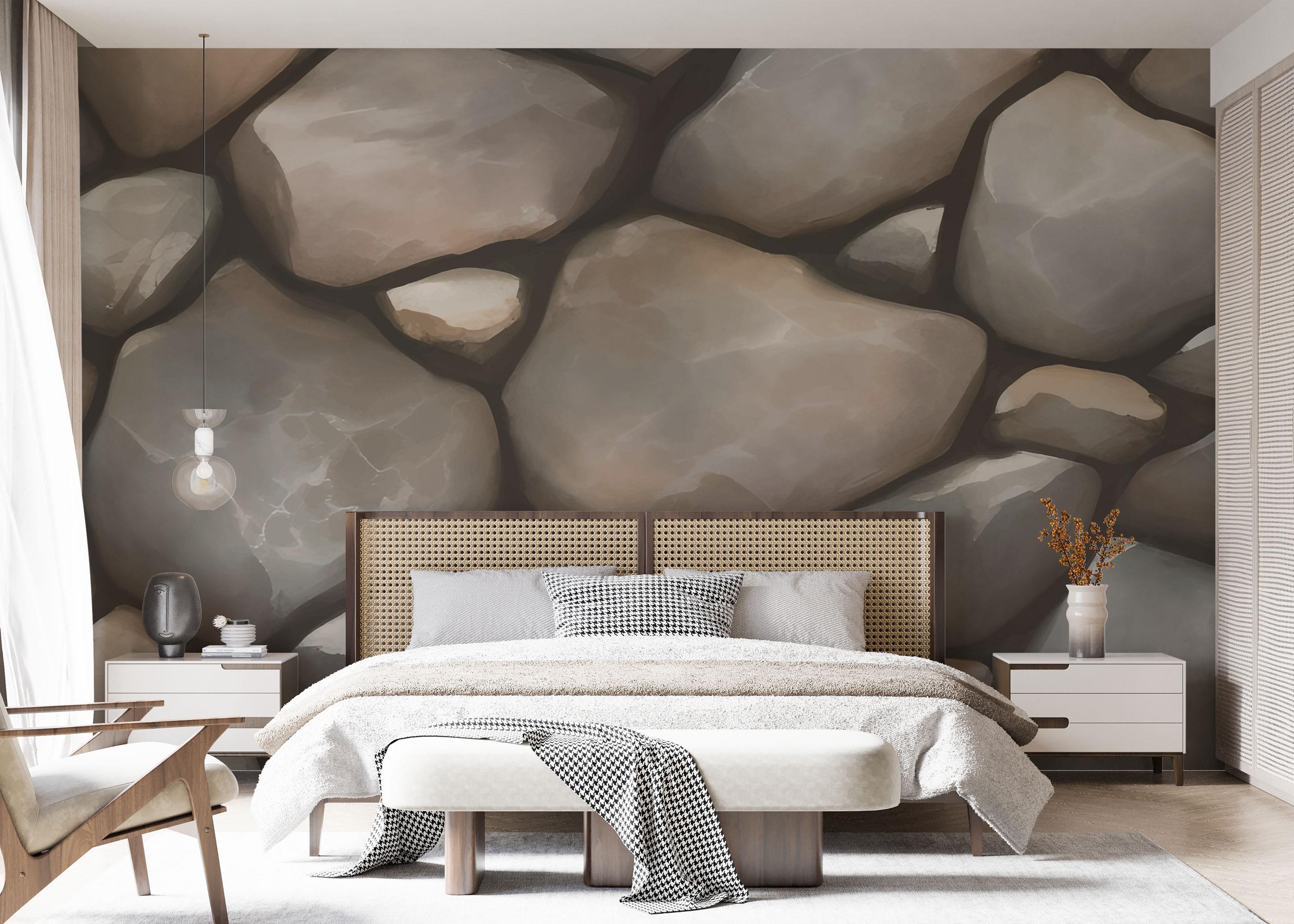 Fototapete Big Rocks Wall mockup 7