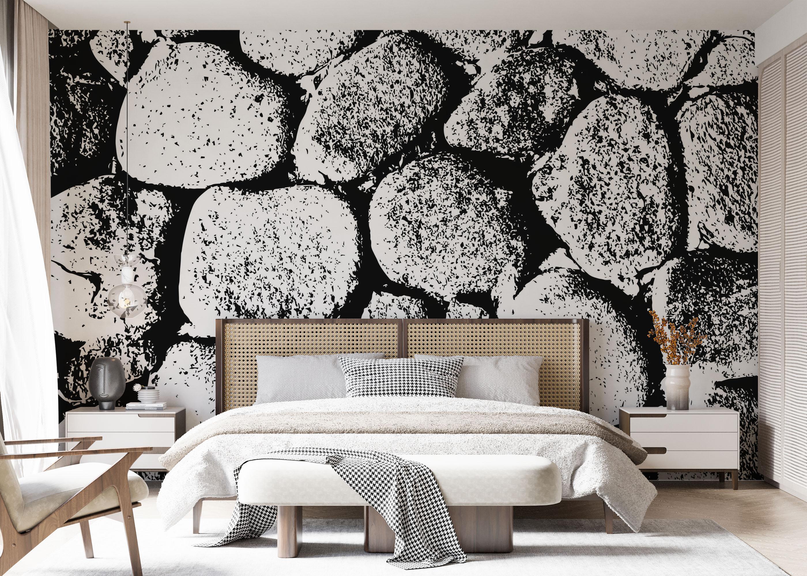 Fototapete Big Stone Wall mockup 7