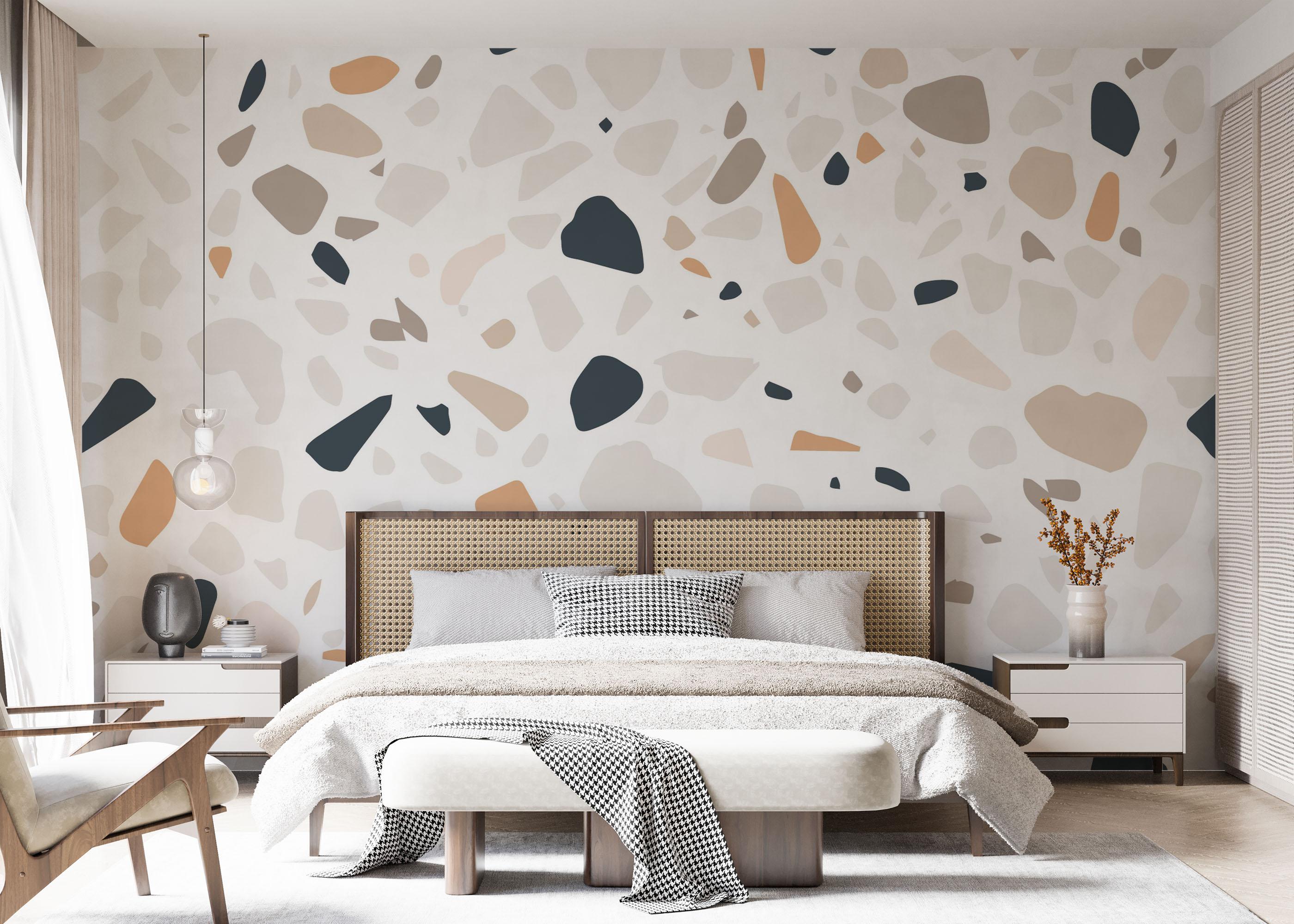 Fototapete Cream Blue Stone mockup 7