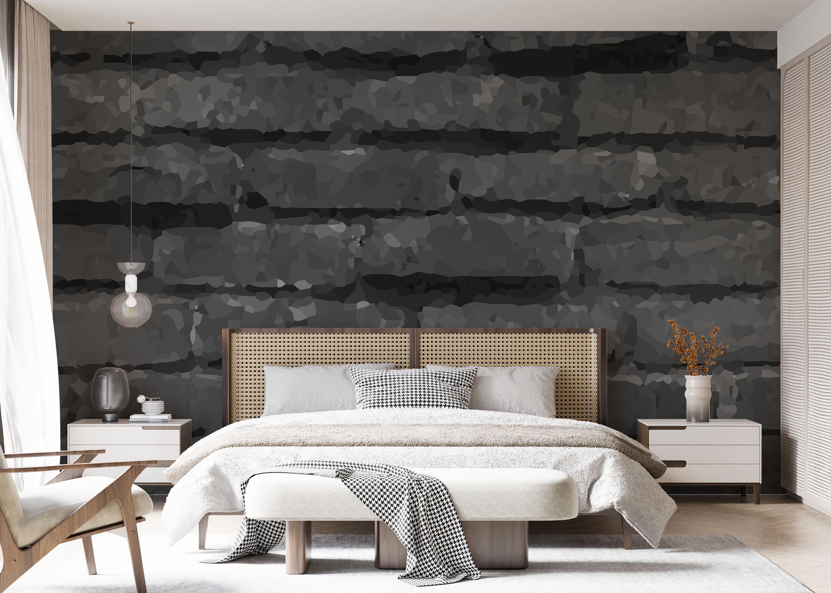 Fototapete Dark Grey Stone Wall mockup 7