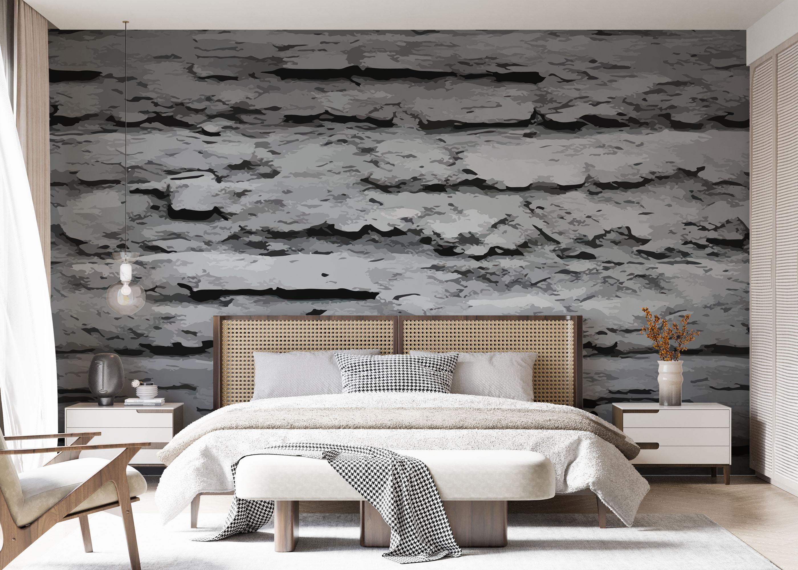 Fototapete Grey Paint Stone mockup 7