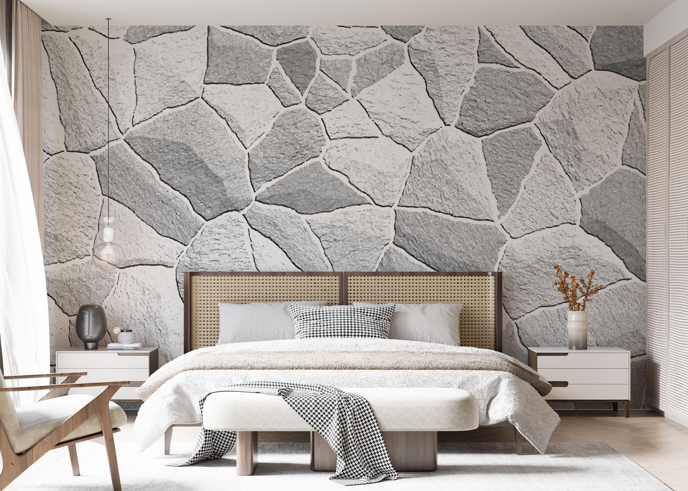 Fototapete Grey Shades Stone mockup 7